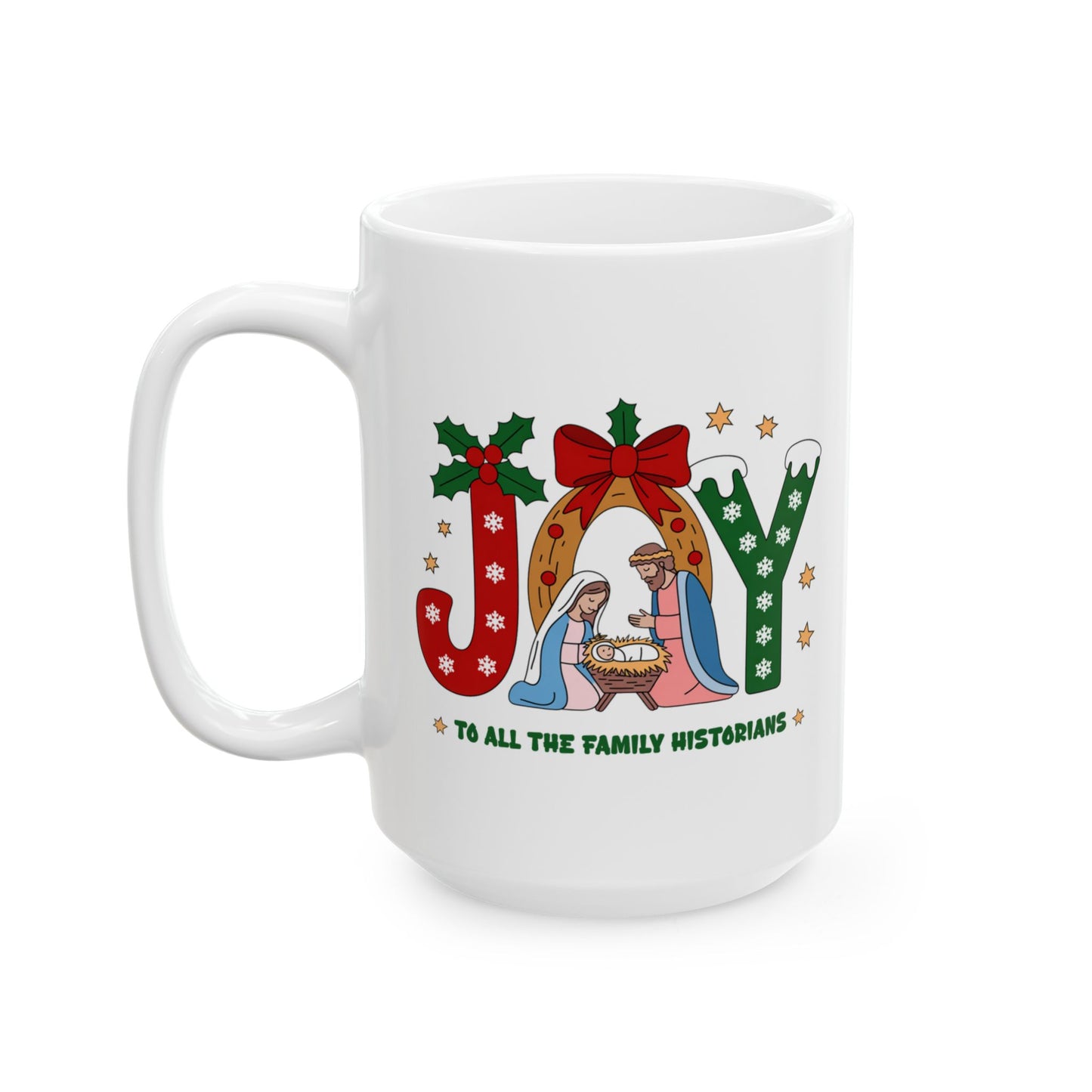 Joy to All the Family Historians Christmas Mug