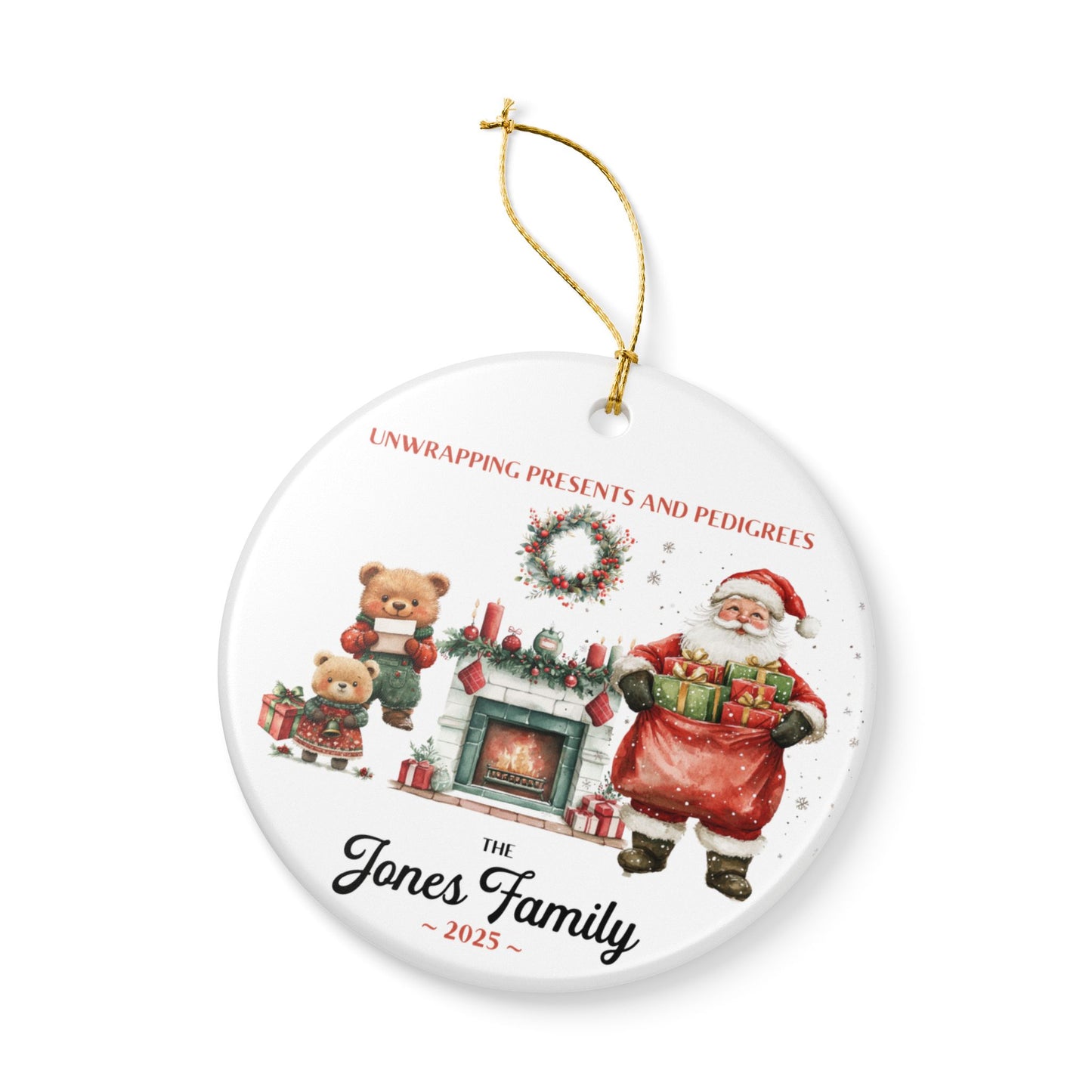 Ceramic Genealogy Keepsake Ornament