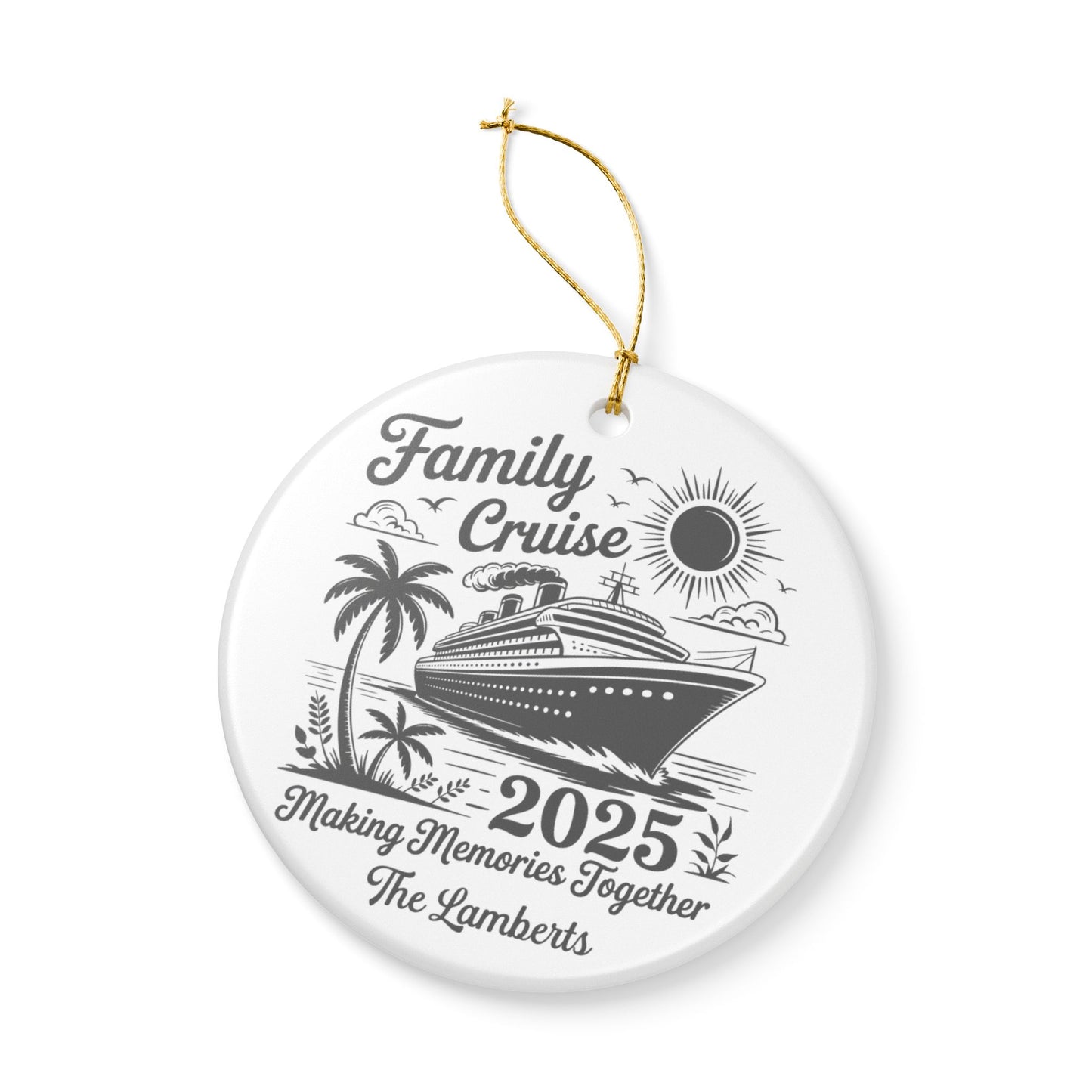 Personalized Family Cruise Ornament 2025