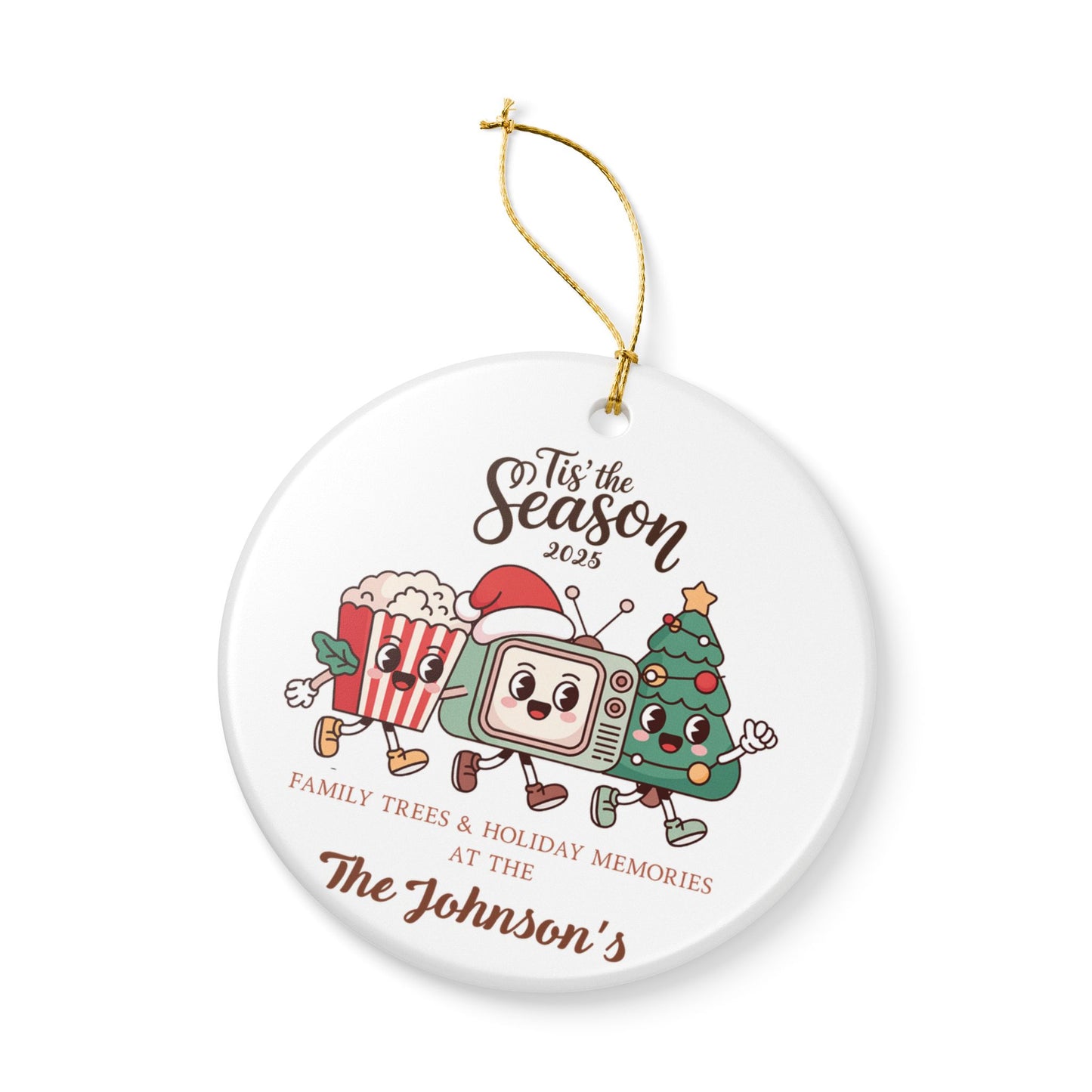 Custom Retro Christmas Ornament