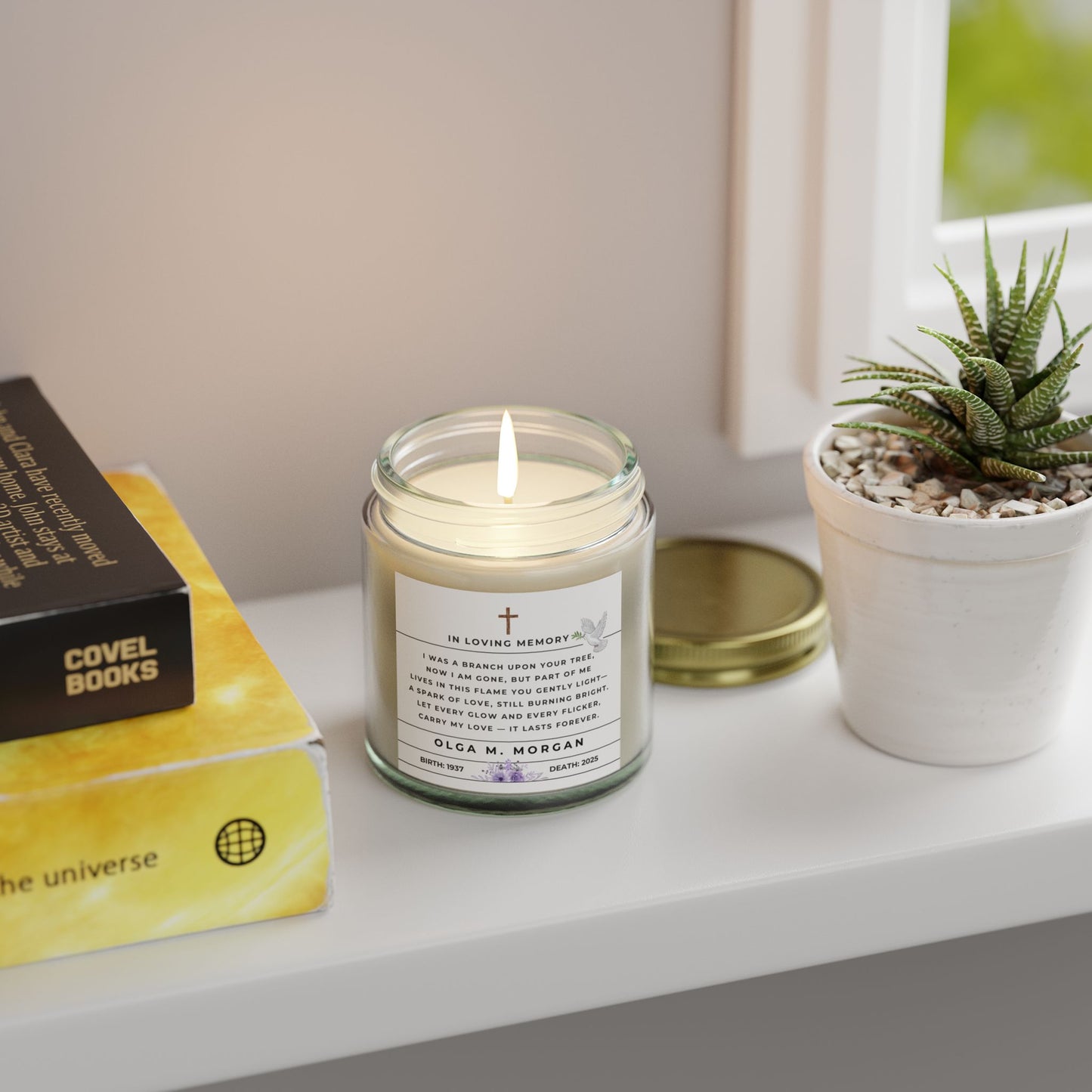 Memorial Candle Sympathy Poem Gift of Remembrance