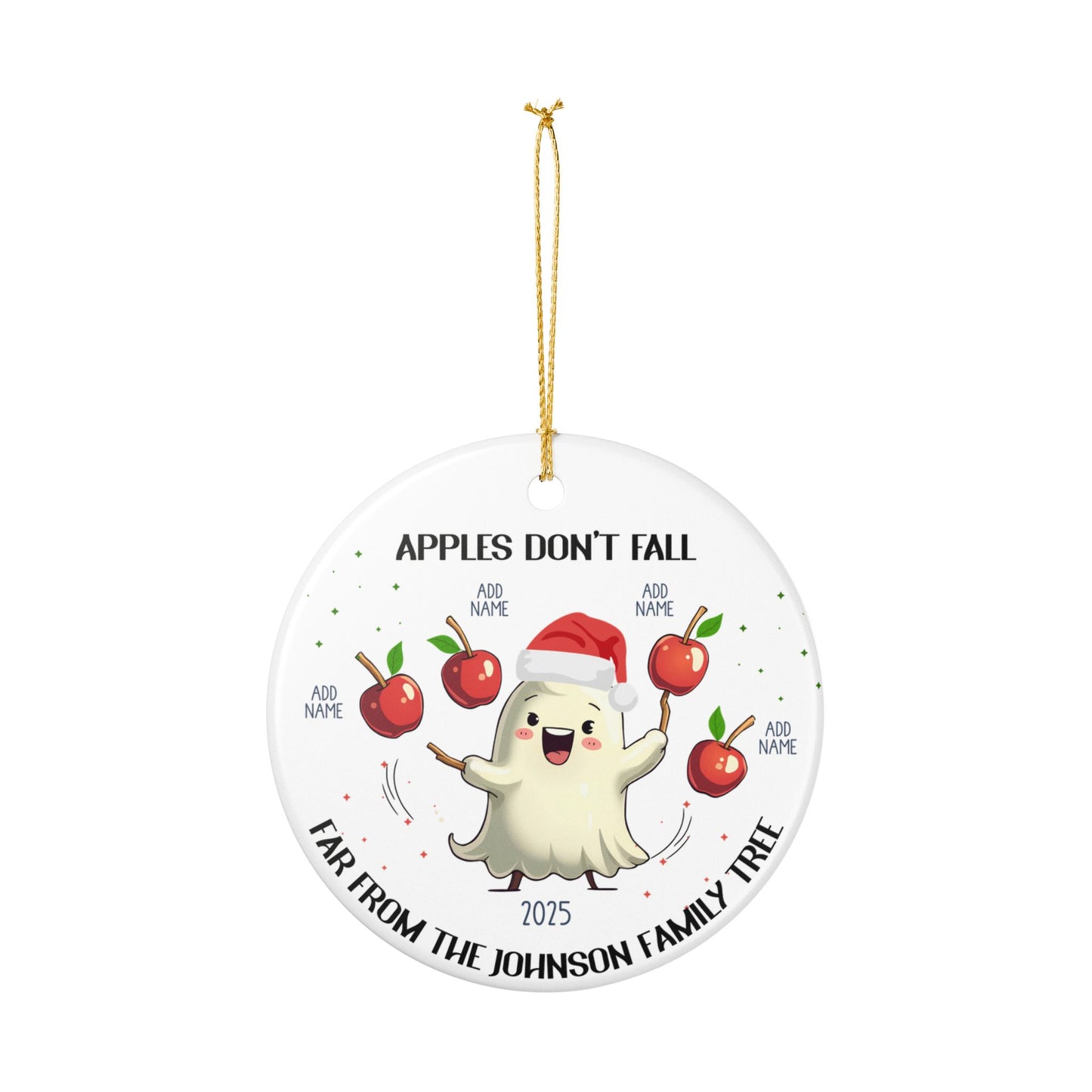 Custom Ghost Christmas Ornament