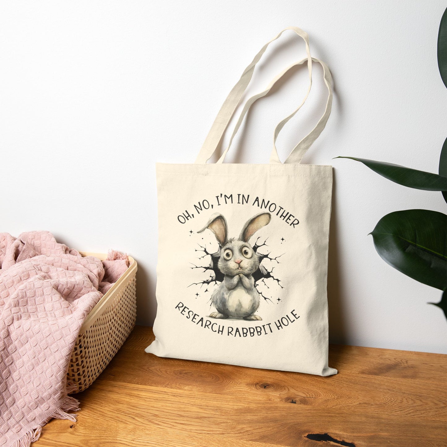 Oh No Another Research Rabbit Hole Tote Bag