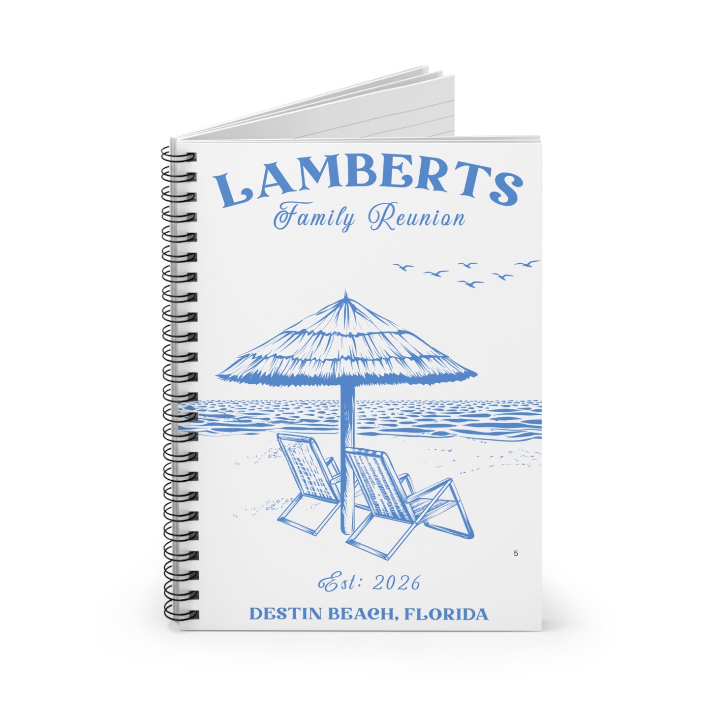 Family Reunion Spiral Notebook Custom Beach Design