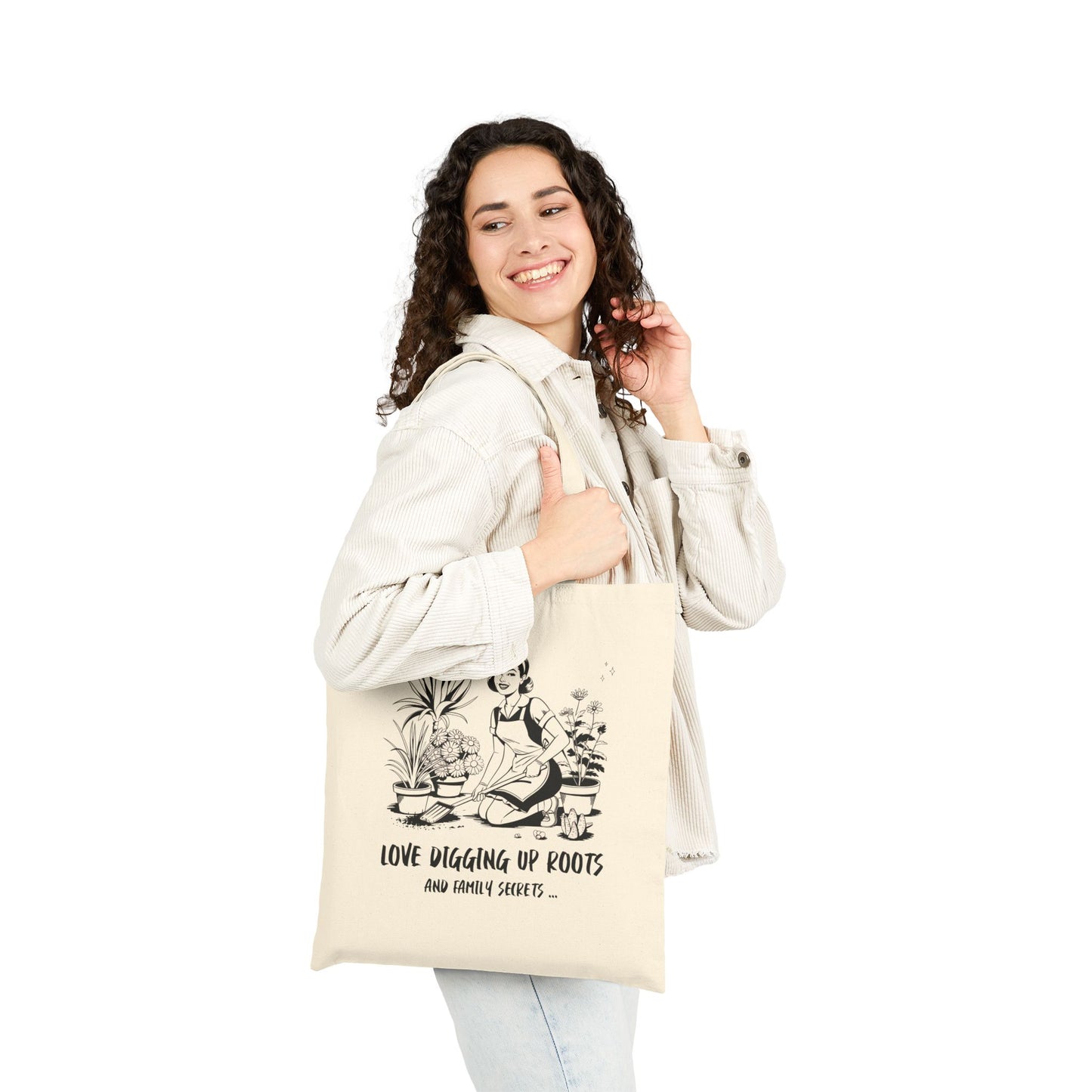 Love Digging Up Roots and Family Secrets Tote Bag