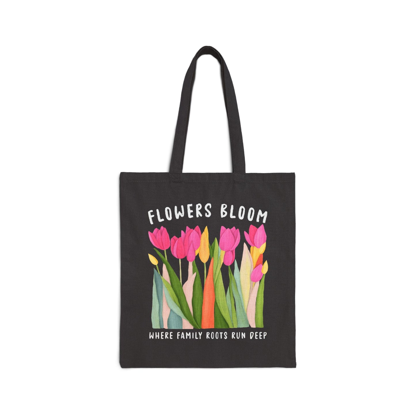 Floral Genealogy Quote Bag