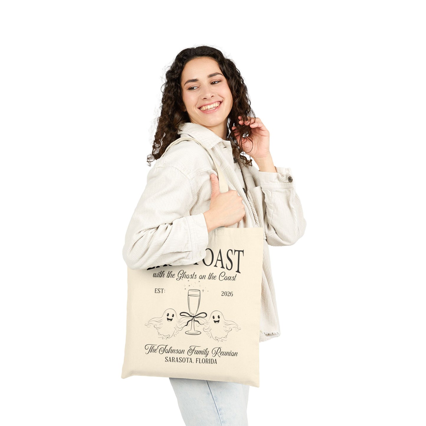 Last Toast With The Ghosts Custom Family Reunion Tote Bag