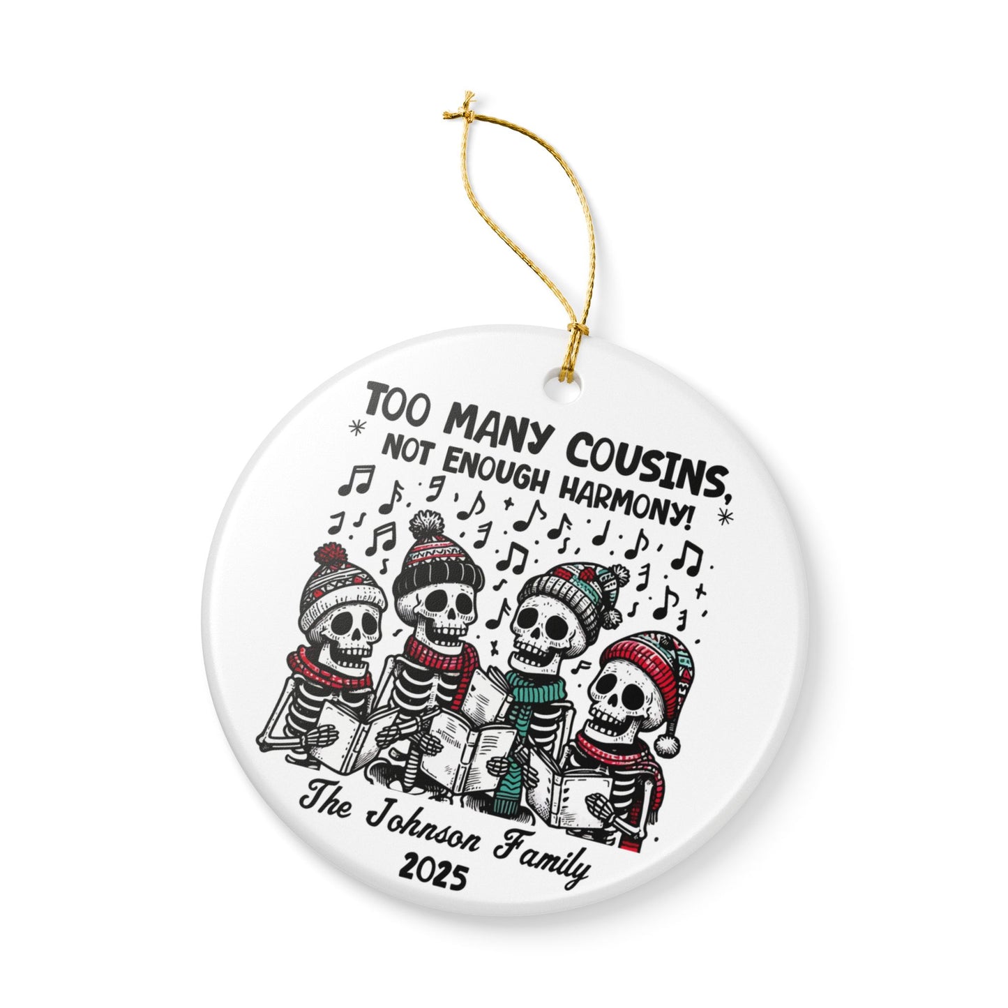 Personalized Skeleton Carolers Ornament