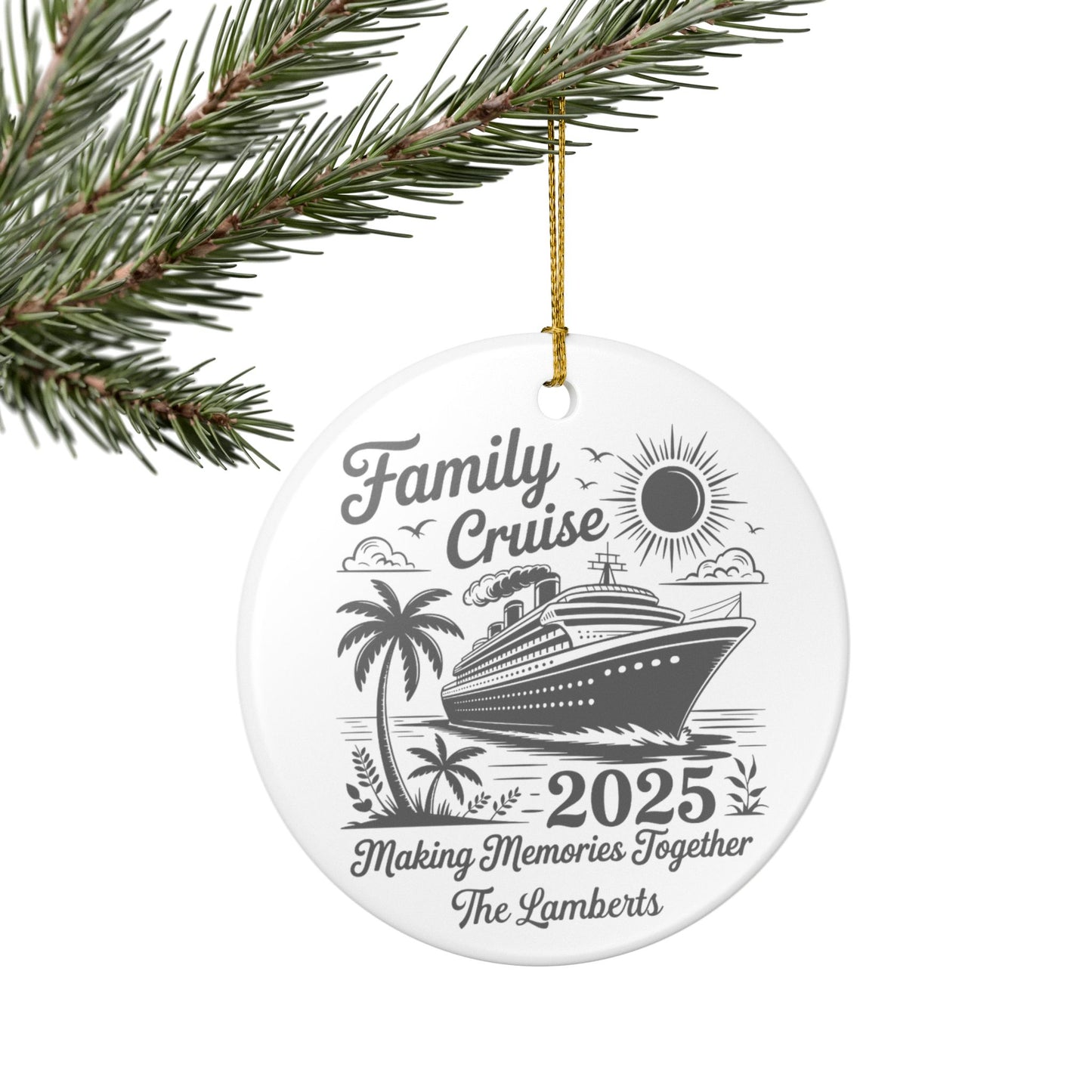 Personalized Family Cruise Ornament 2025