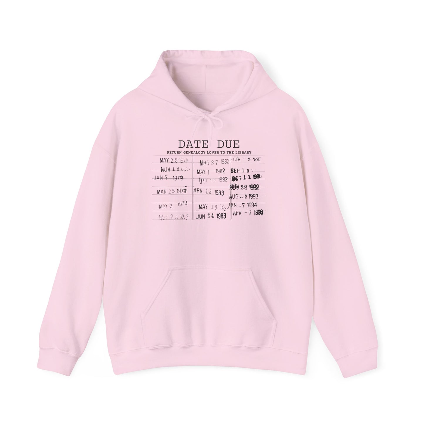 Date Due Genealogy Hoodie