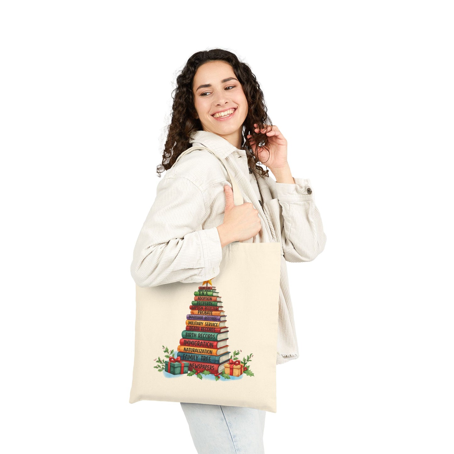 Genealogy Book Tree Tote Bag