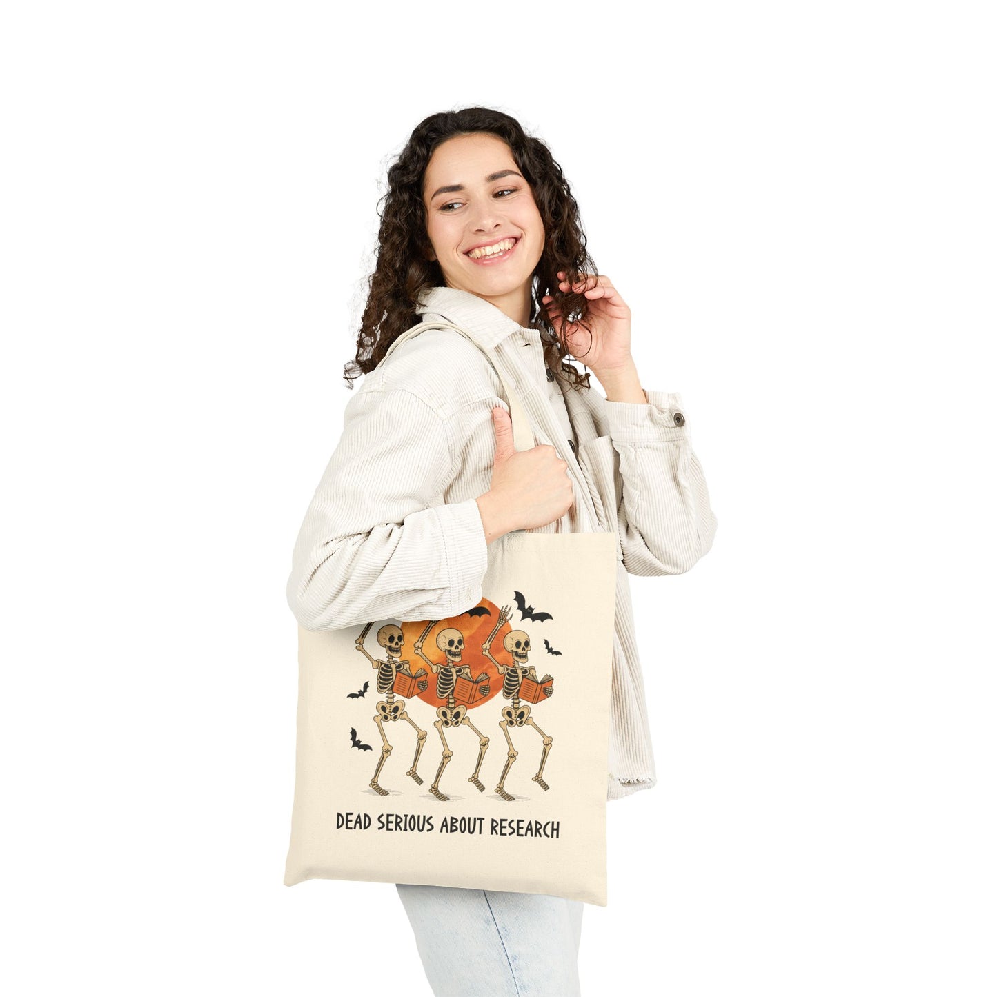 Dead Serious about Researching Tote Bag