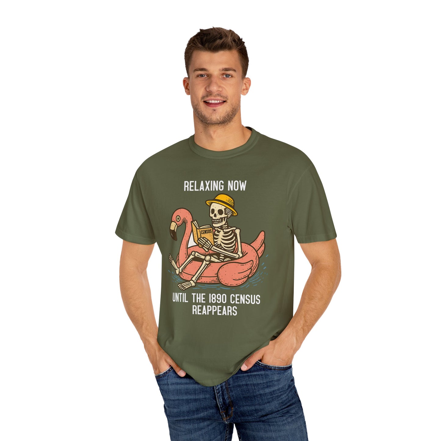 Relaxing Now Until the 1890 Census Reappears Funny T-Shirt