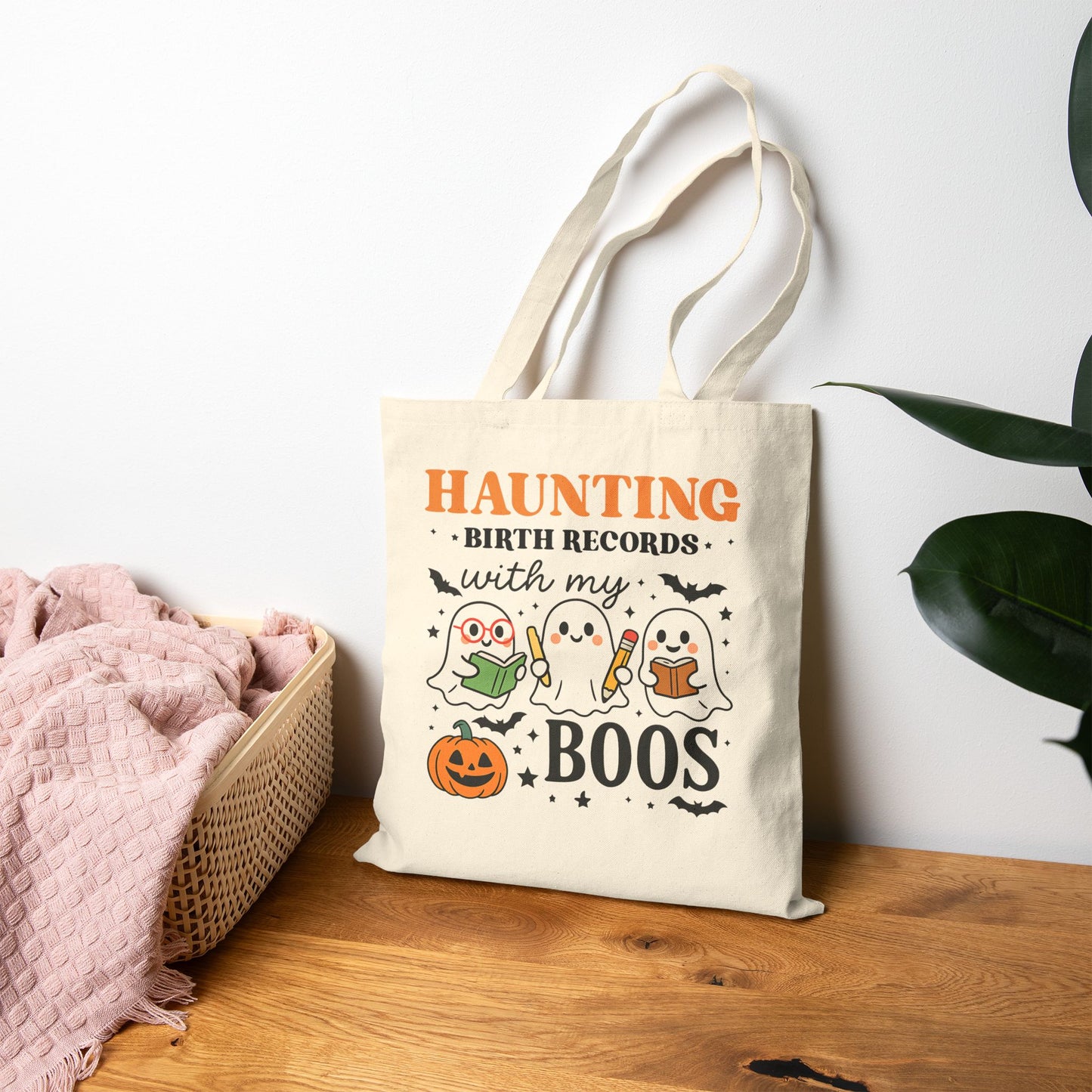 Haunting Birth Records with My Boos Tote Bag