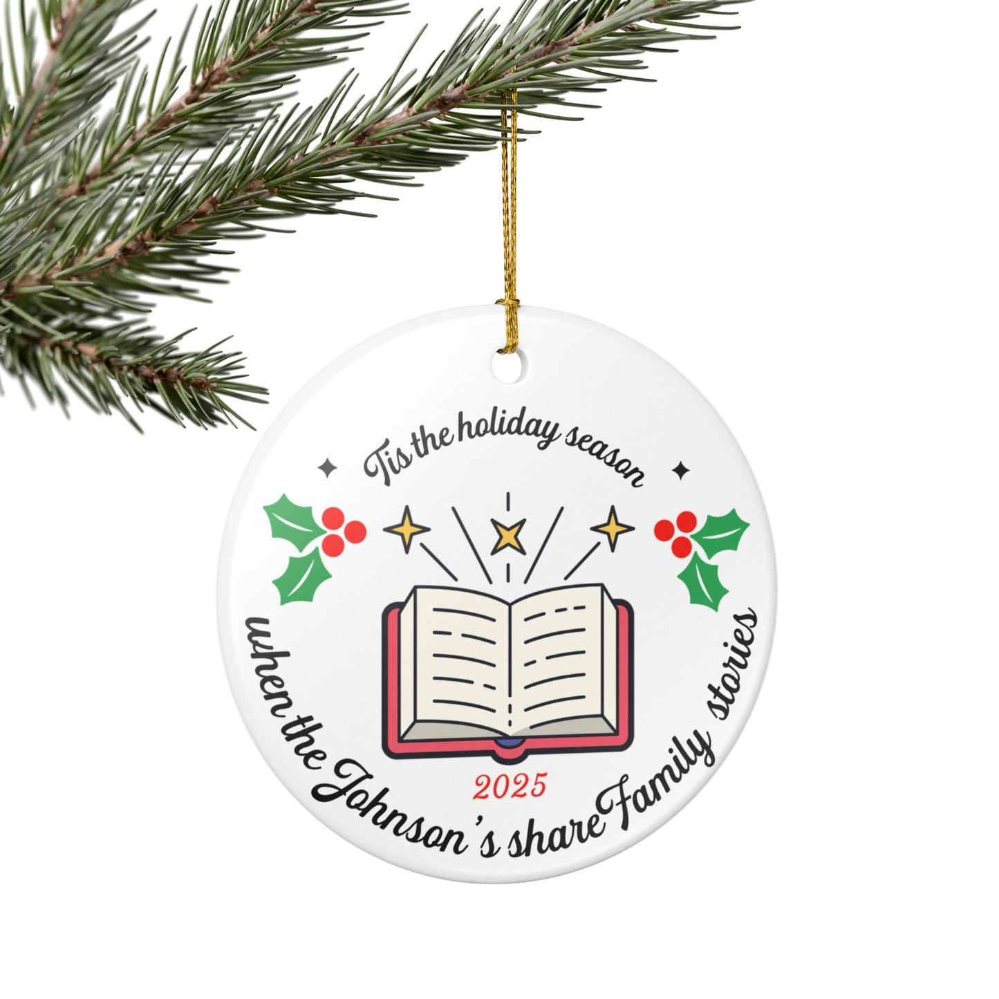 Personalized Christmas Season Story Ornament
