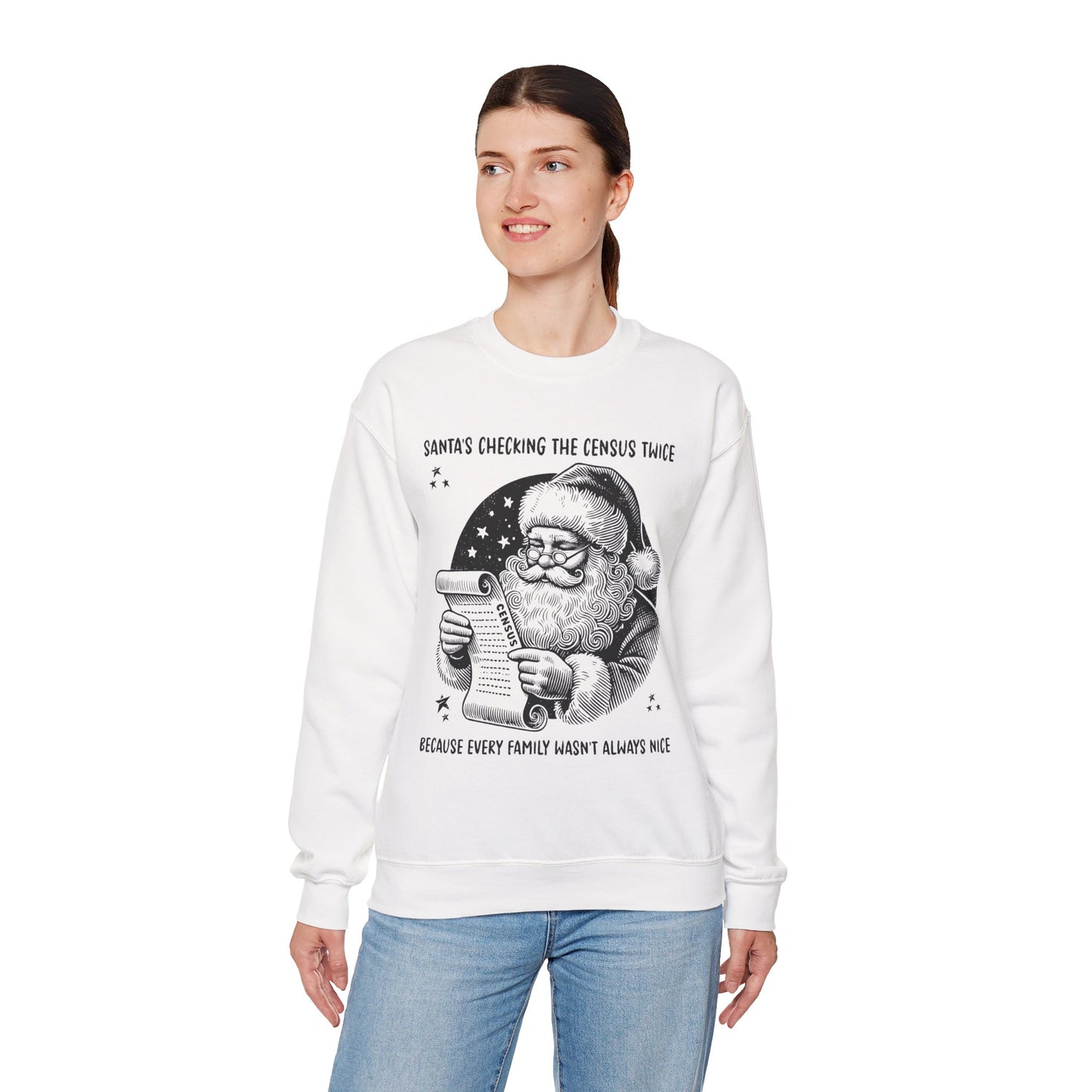 Santa’s Checking the Census Twice Sweatshirt