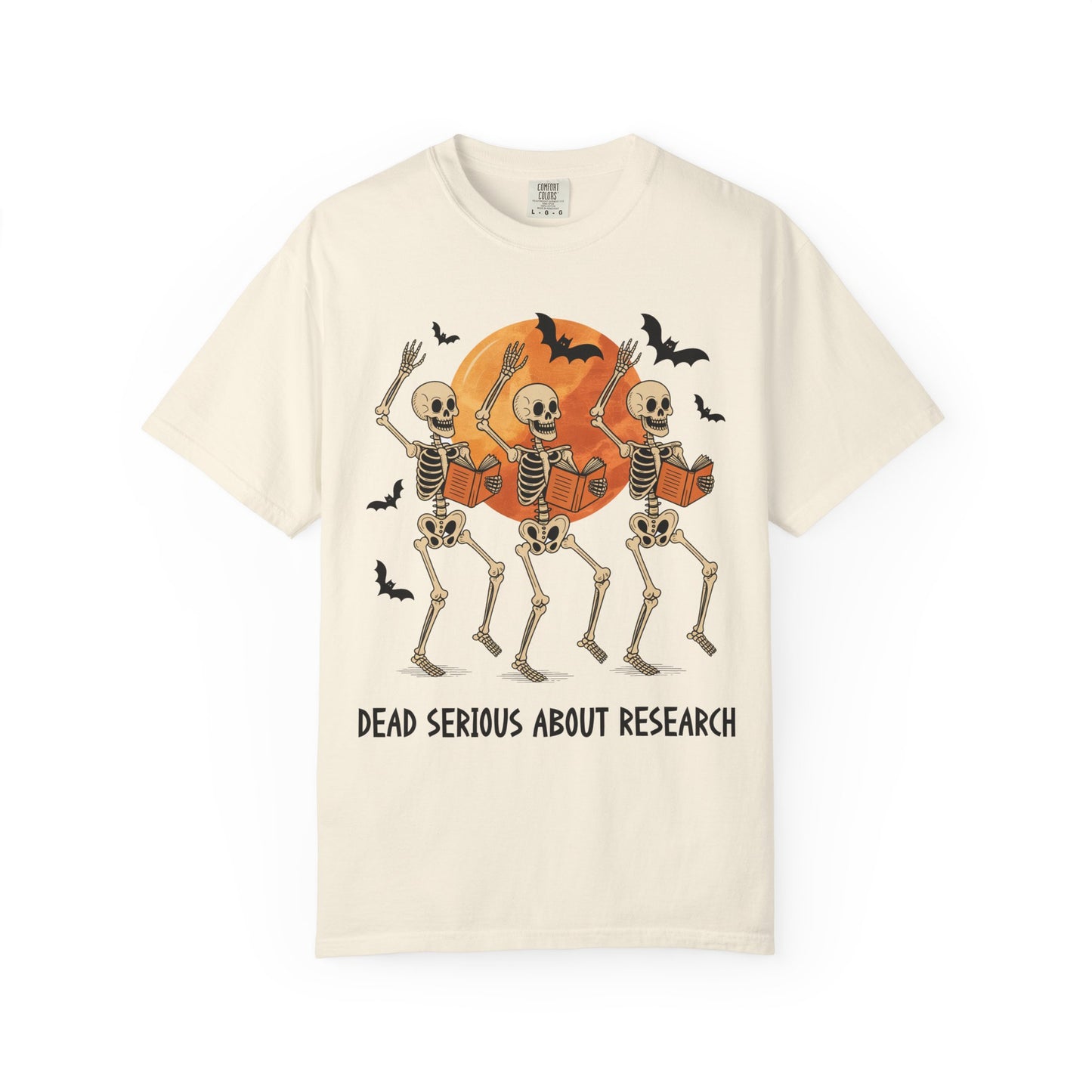 Dead Serious about Research Skeleton Halloween T-Shirt