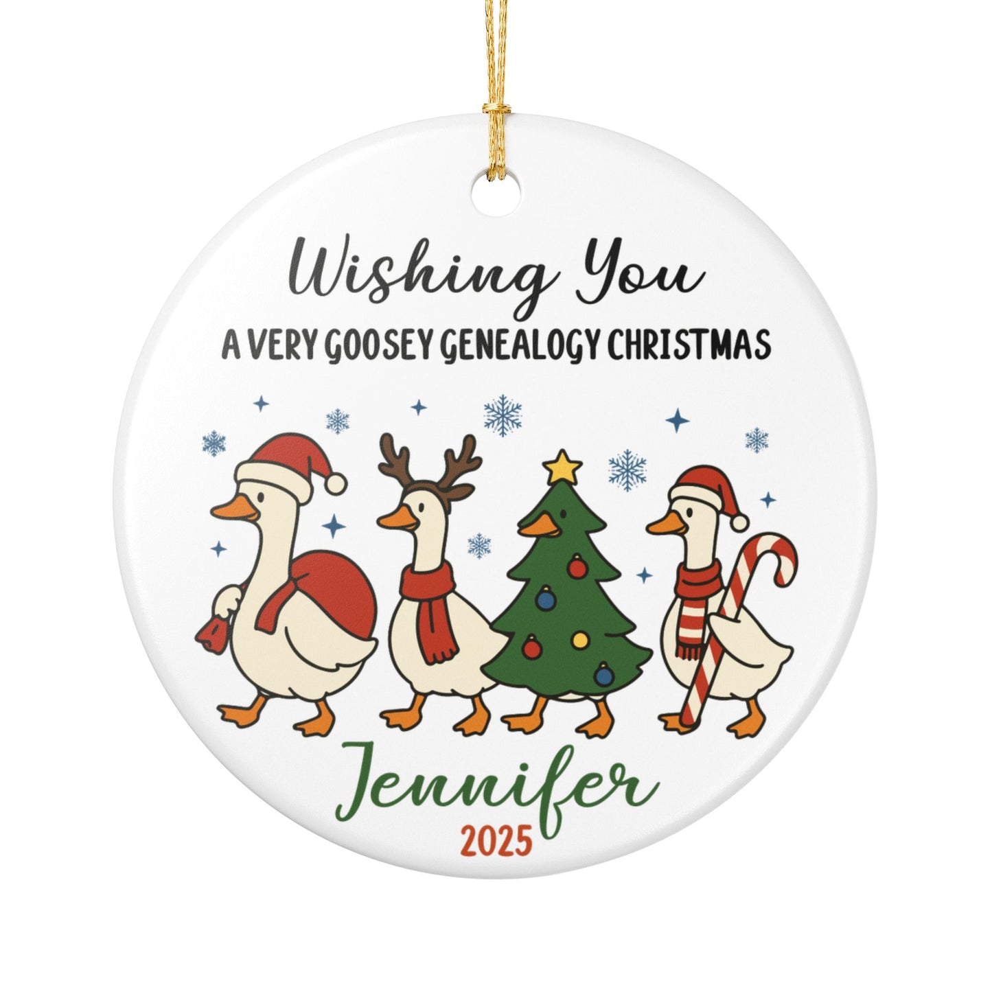 Personalized Goose Family Ornament Christmas Ornament
