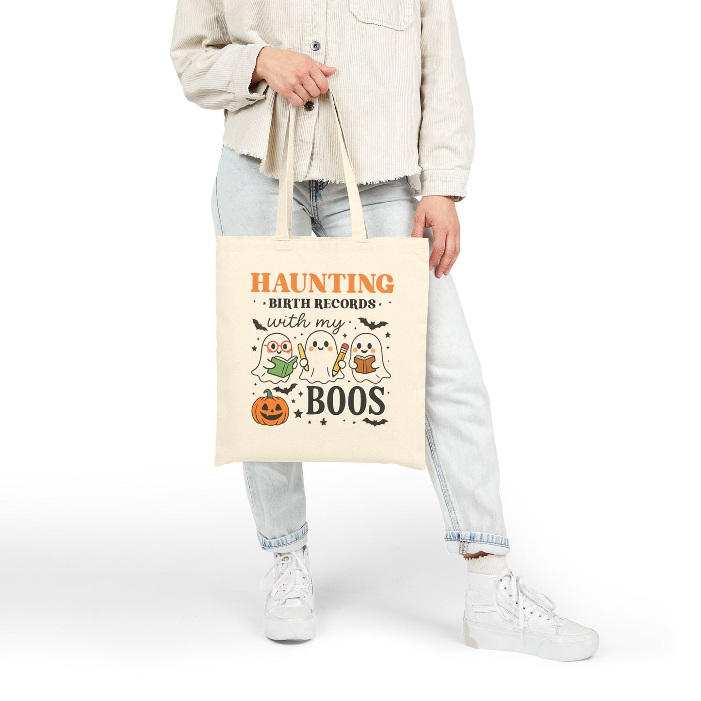 Haunting Birth Records with My Boos Tote Bag