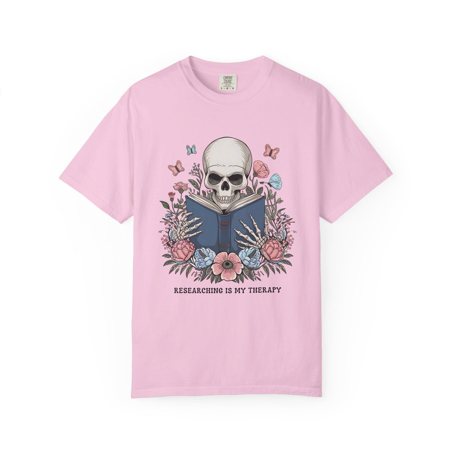Researching is My Therapy Vintage Skeleton T-Shirt
