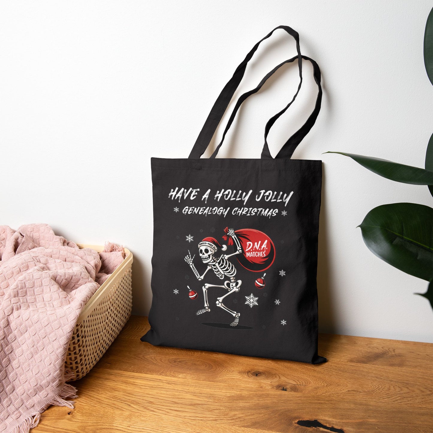 Have a Holly Jolly Genealogy Christmas Tote Bag