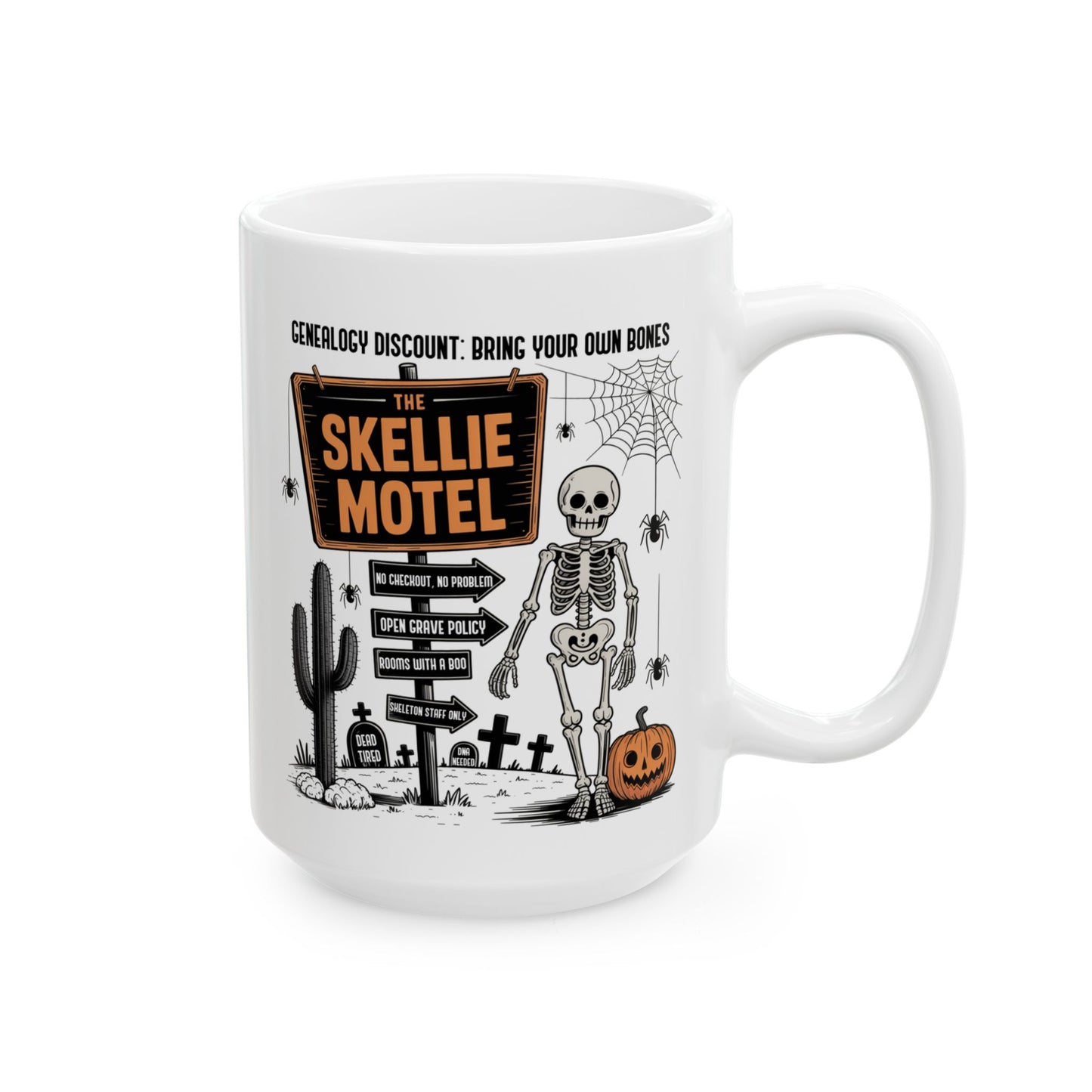 Skeleton Motel Funny Mug