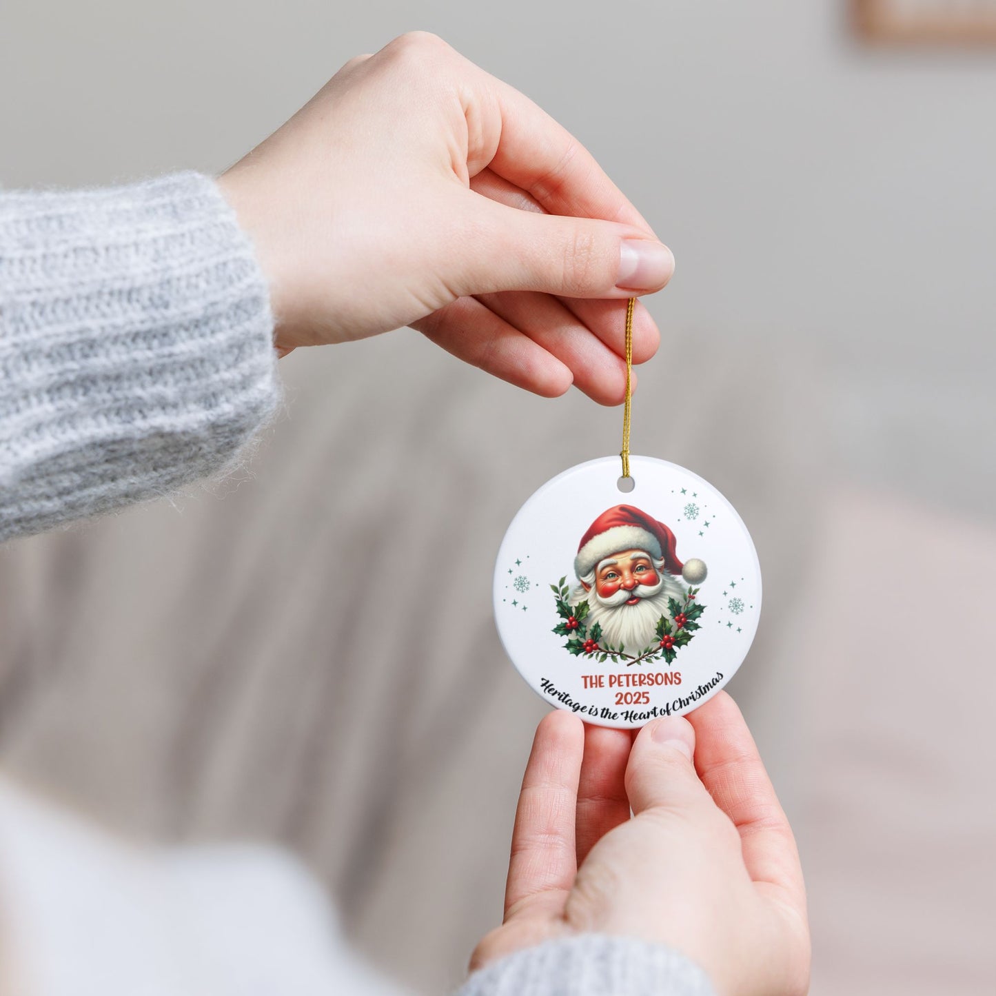 Personalized Santa Christmas Ornament