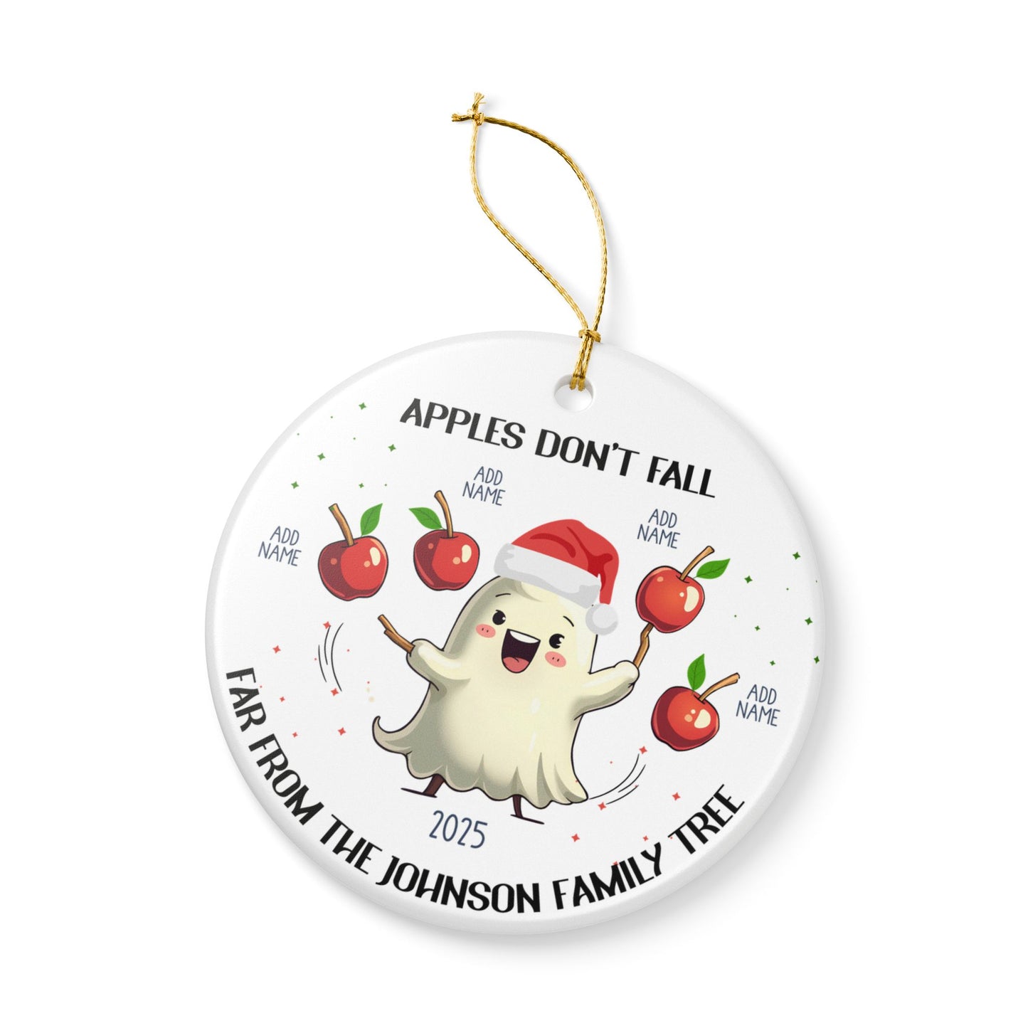 Custom Ghost Christmas Ornament