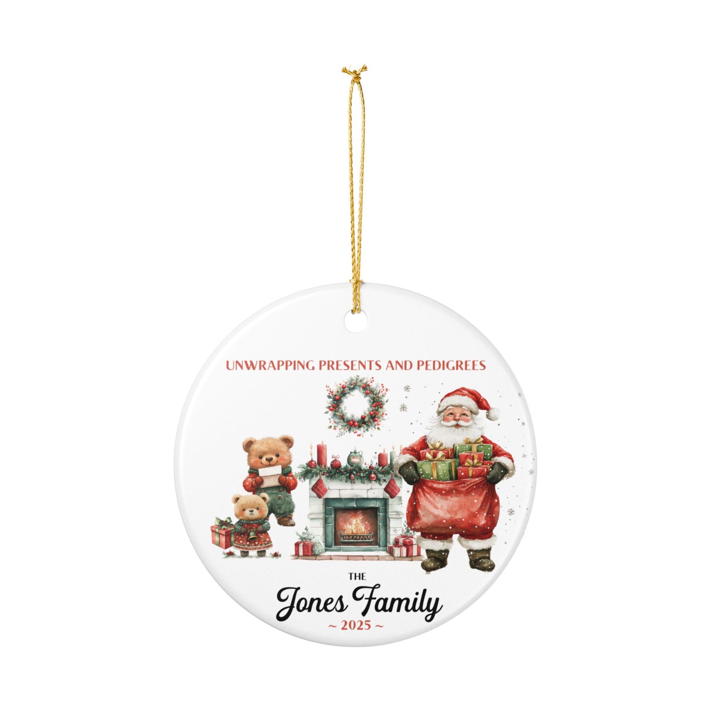 Ceramic Genealogy Keepsake Ornament