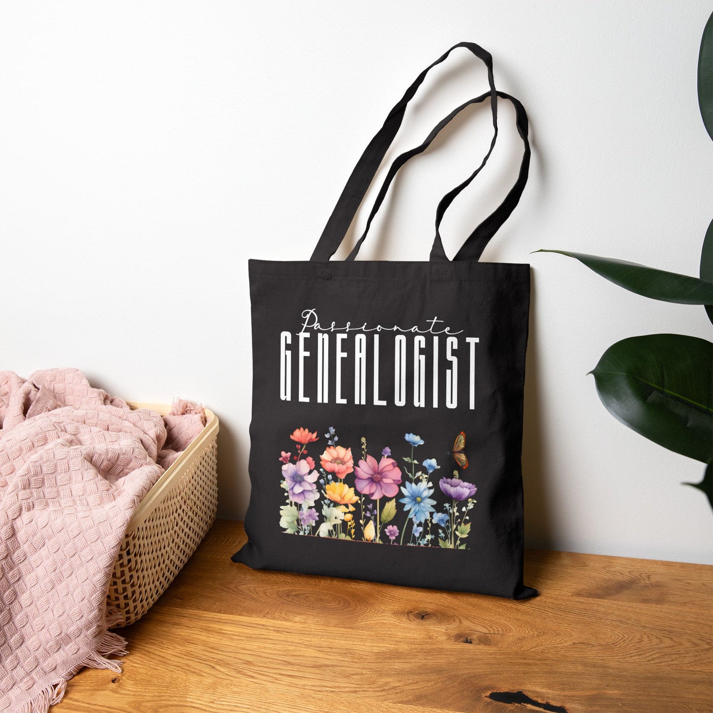 Passionate Genealogist Wildflower Tote Bag