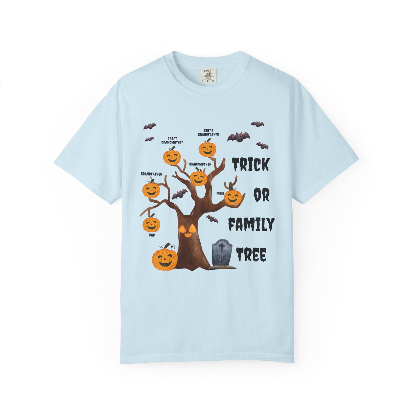 Trick or Family Tree Comfort Colors Genealogy T-Shirt Gift