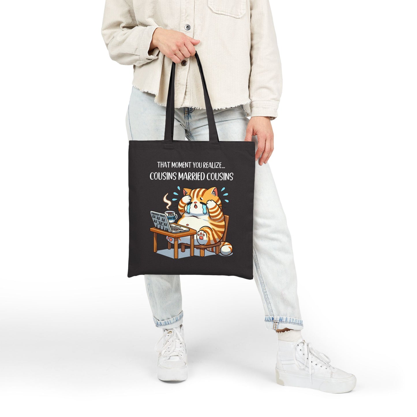Funny Crying Cat Tote Bag