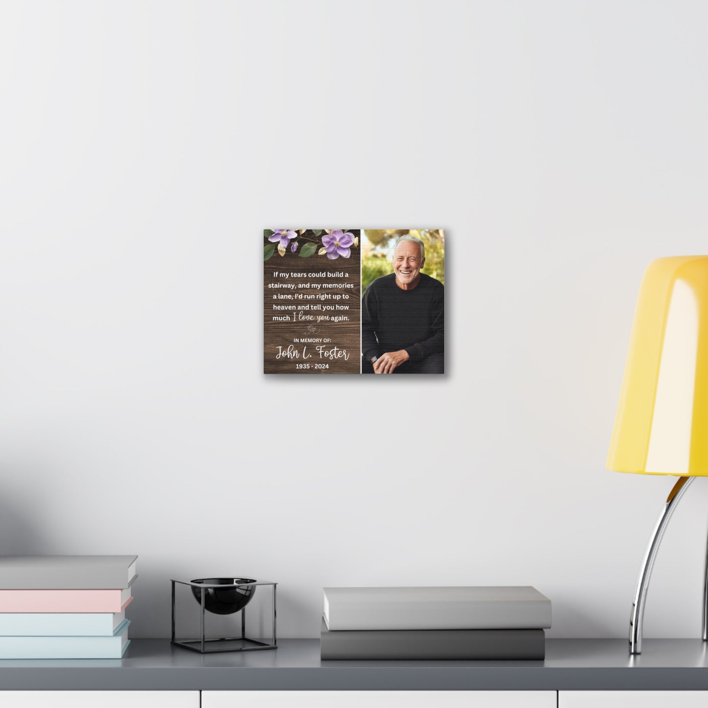 In Memory of Grandpa Custom Memorial Wall Art