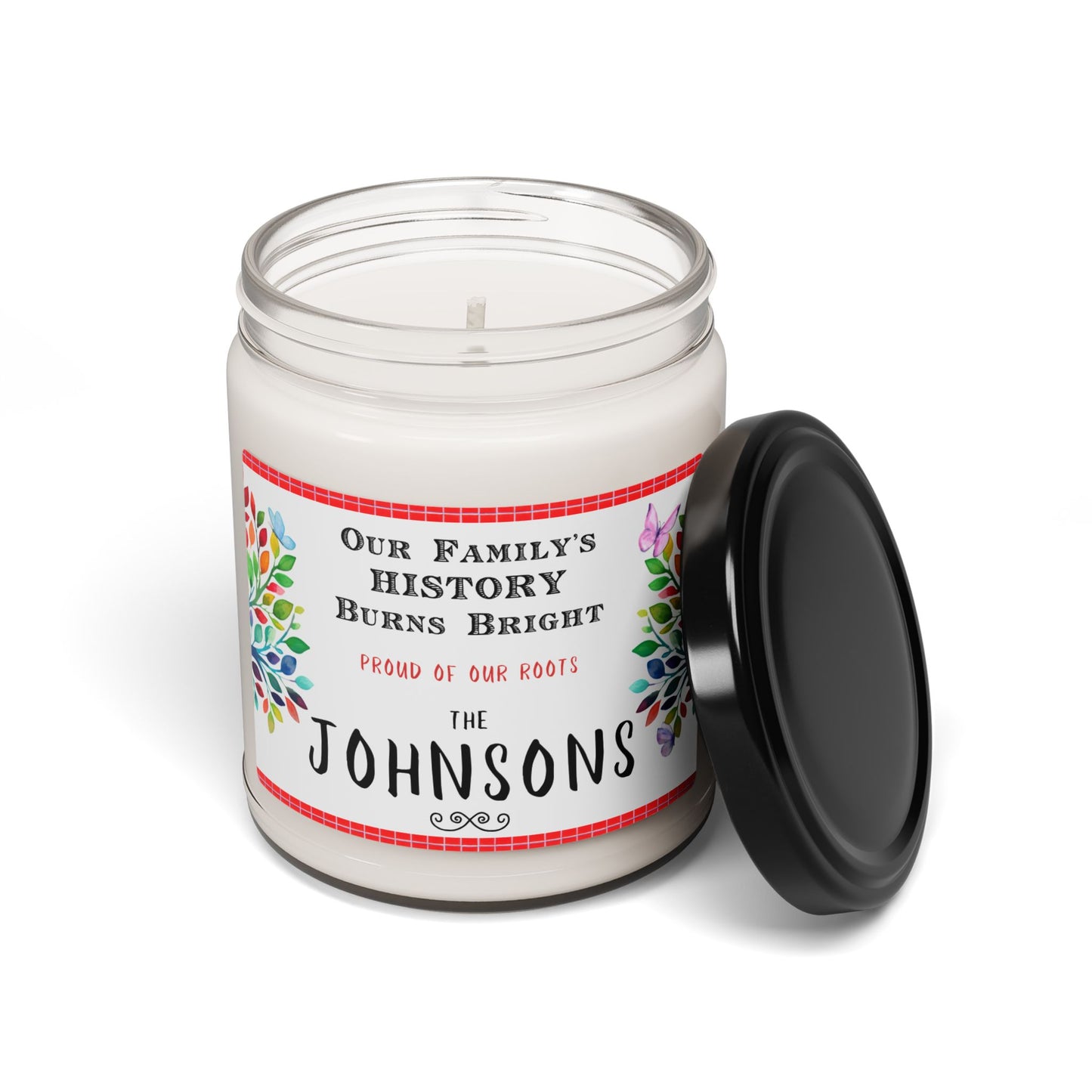 Personalized Family Name Scented Candle