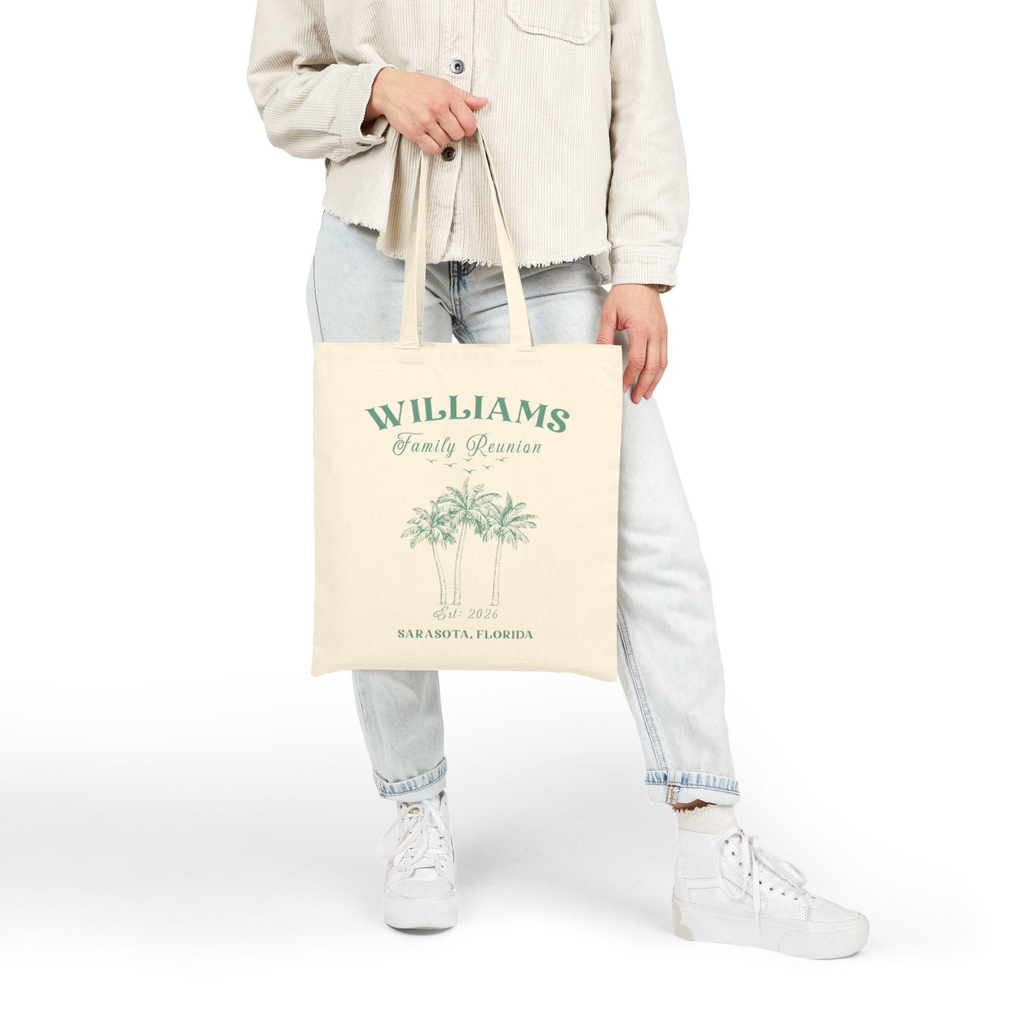 Personalized Family Reunion Tote Bag Beach Design