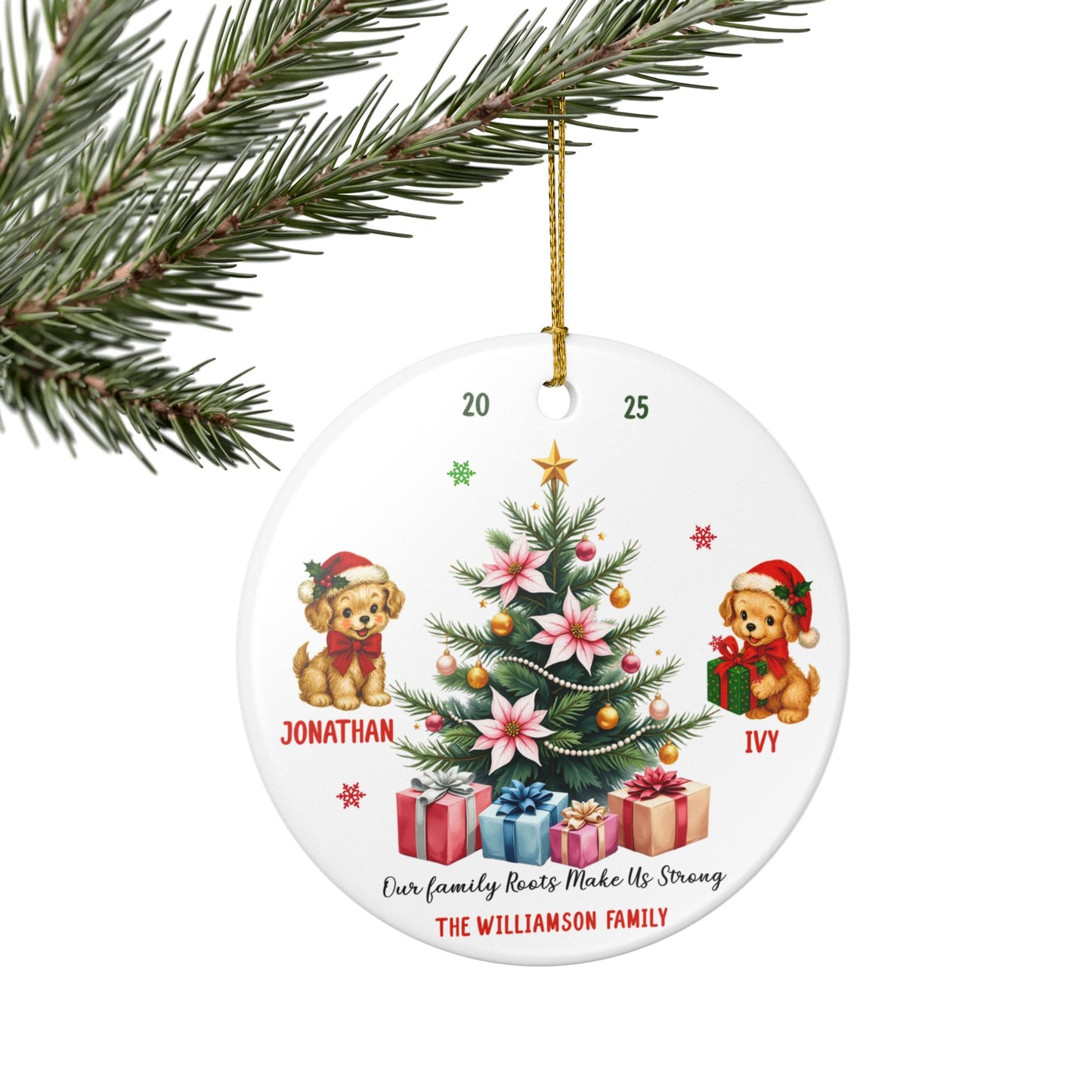 Vintage Personalized Christmas Ornament 2025
