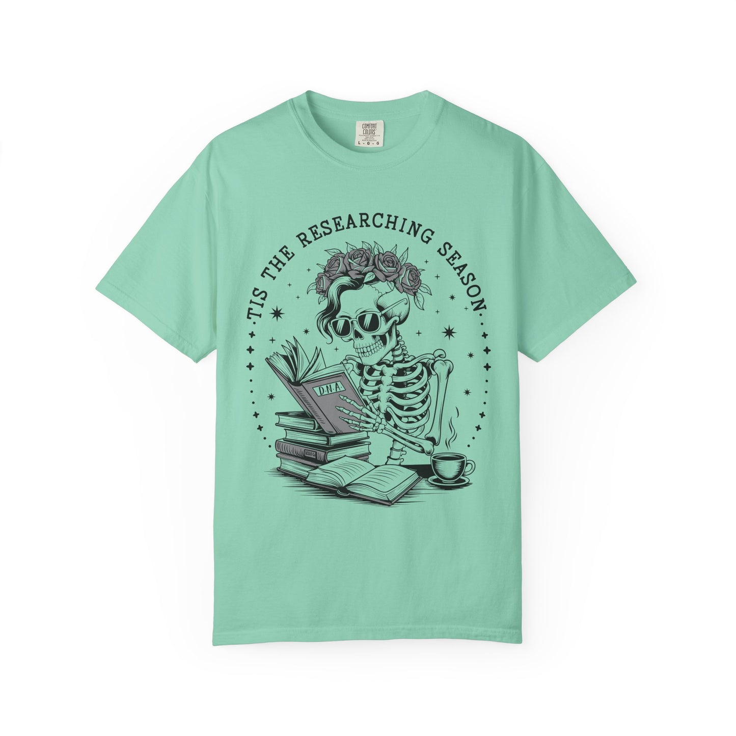 Tis the Researching Season Skeleton Shirt
