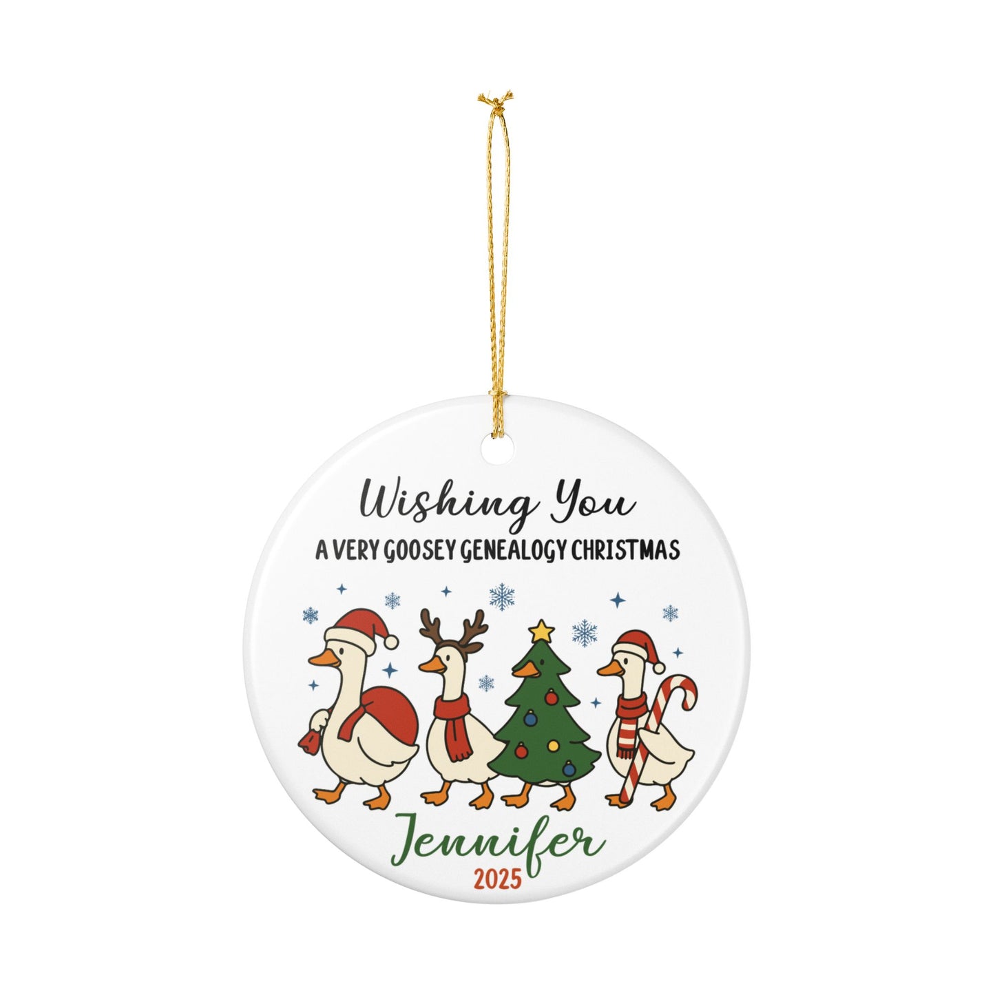 Personalized Goose Family Ornament Christmas Ornament