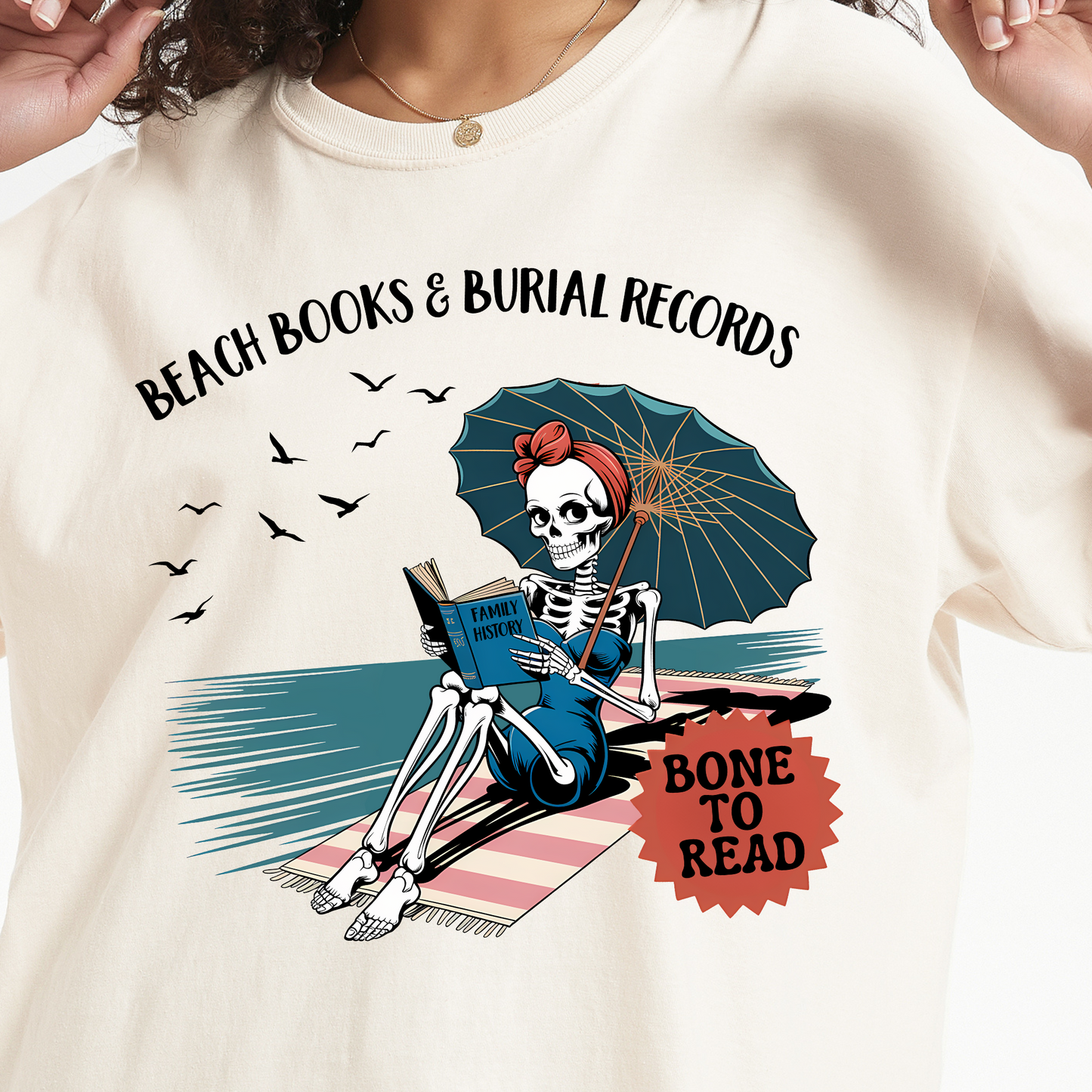 Beach Books & Burial Records T-Shirt