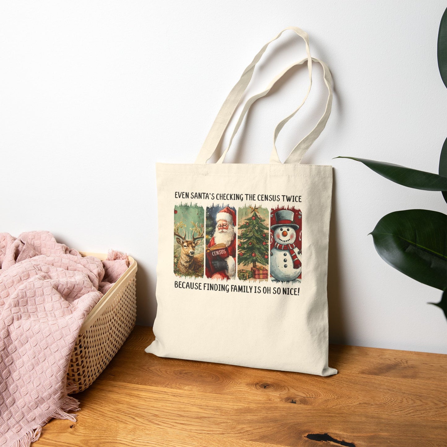 Santa’s Checking the Census Twice Tote Bag