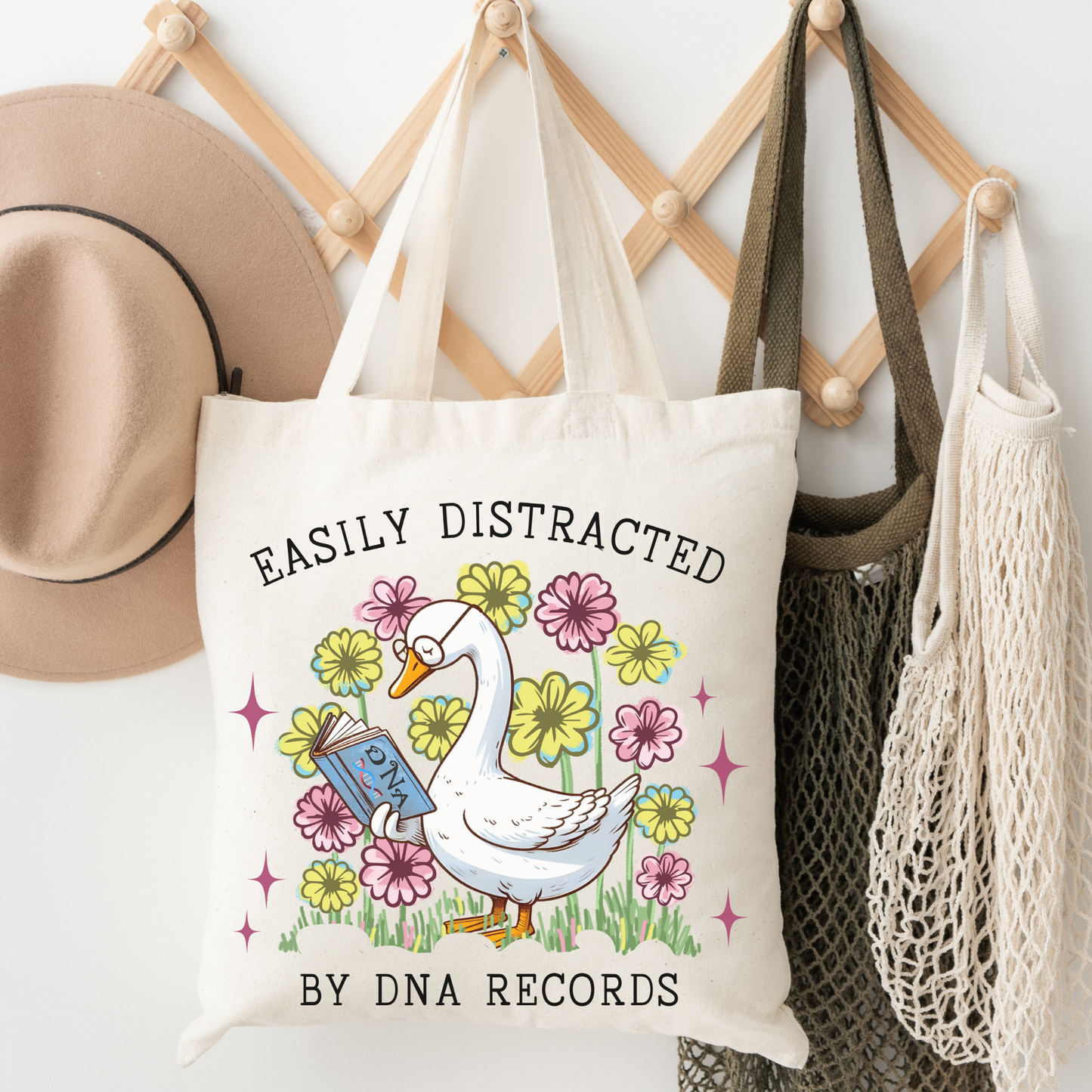 Easily Destracted by DNA Records Tote Bag