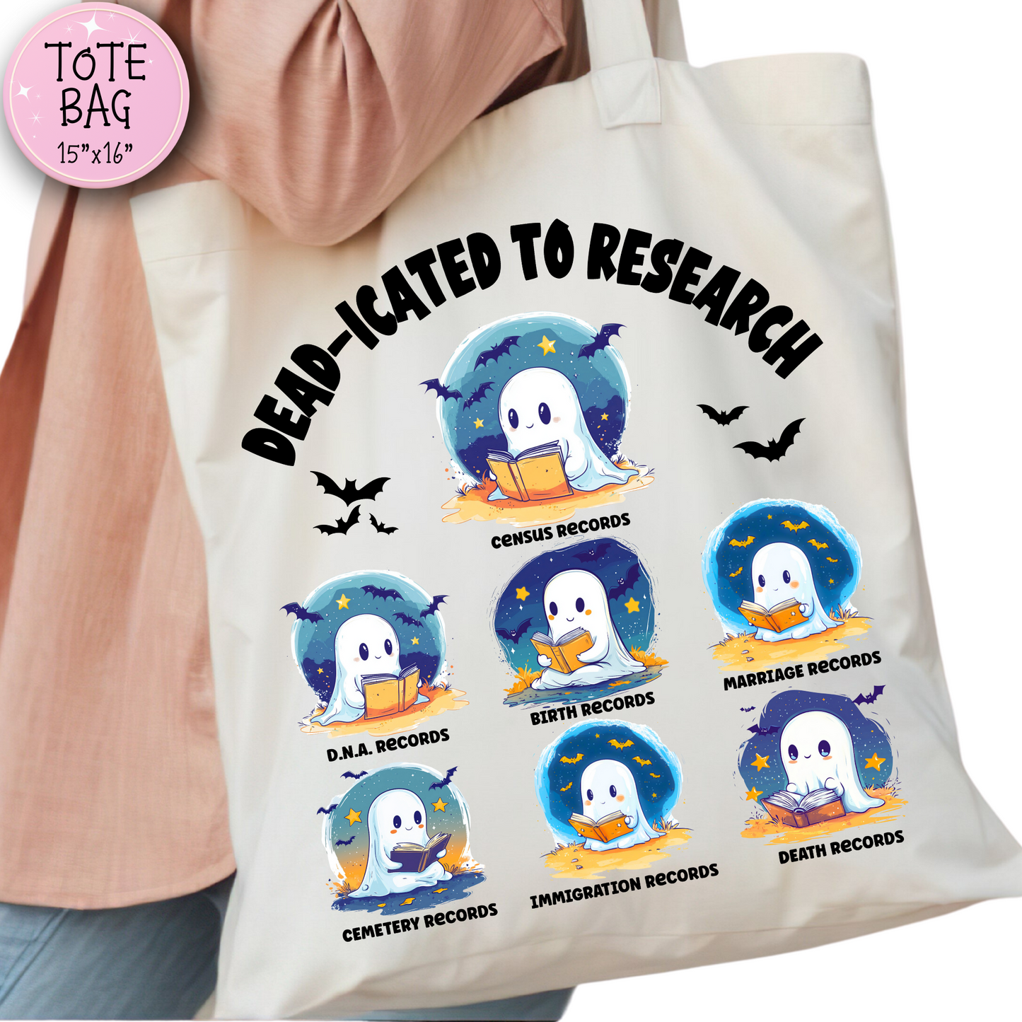 Dedicated to Research Ghost Tote Bag