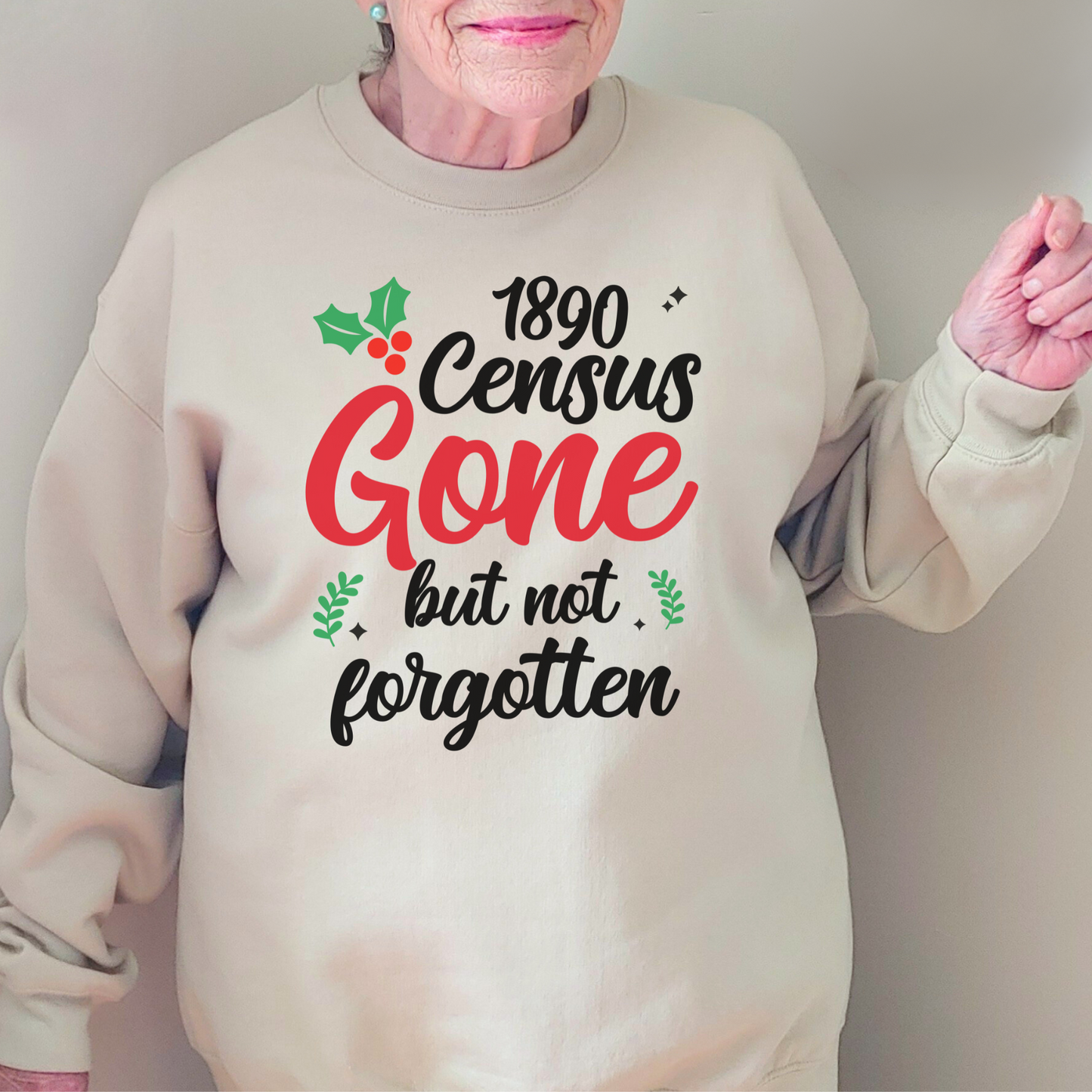 1890 Census Gone But Not Forgotten Sweatshirt