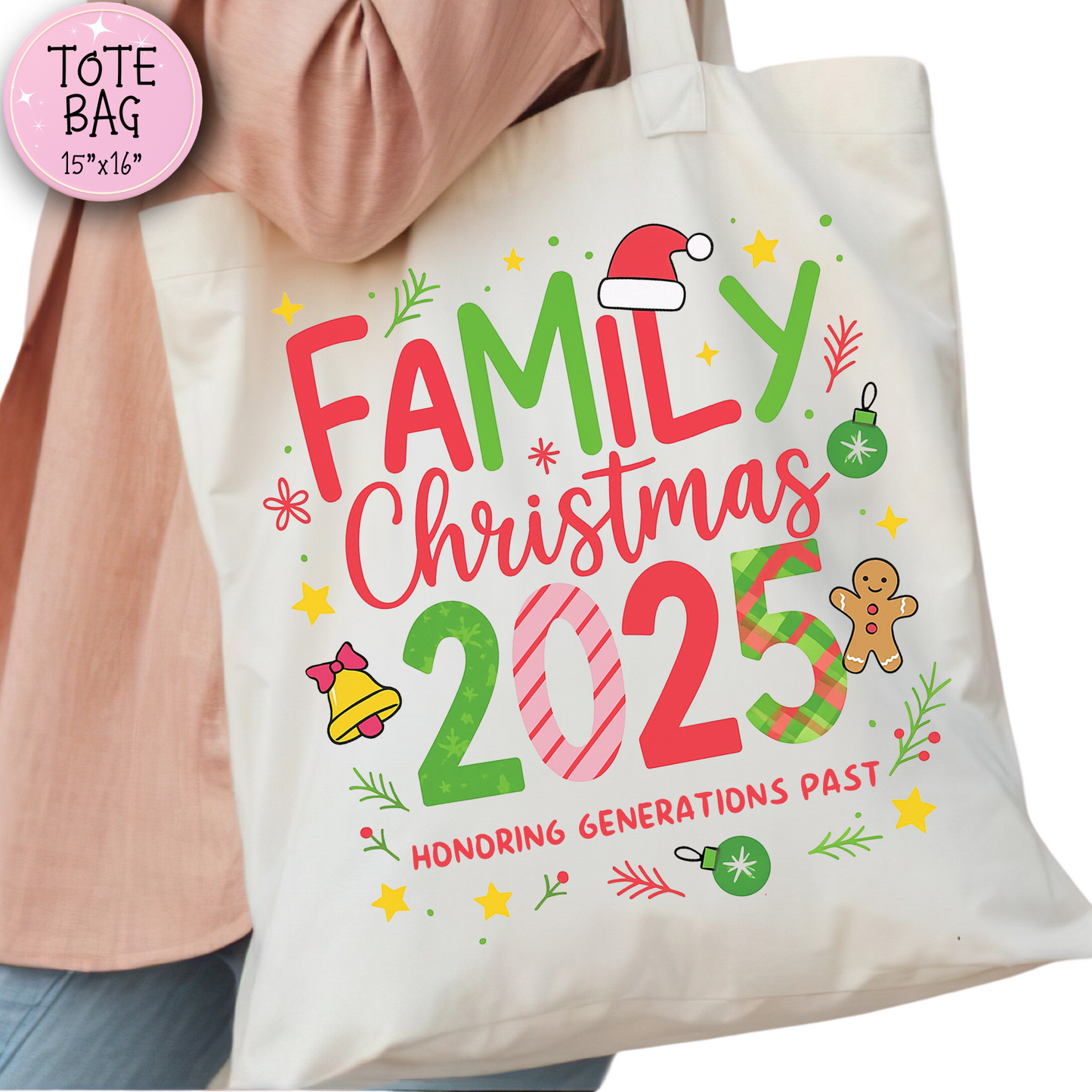 Family Christmas 2025 Tote Bag