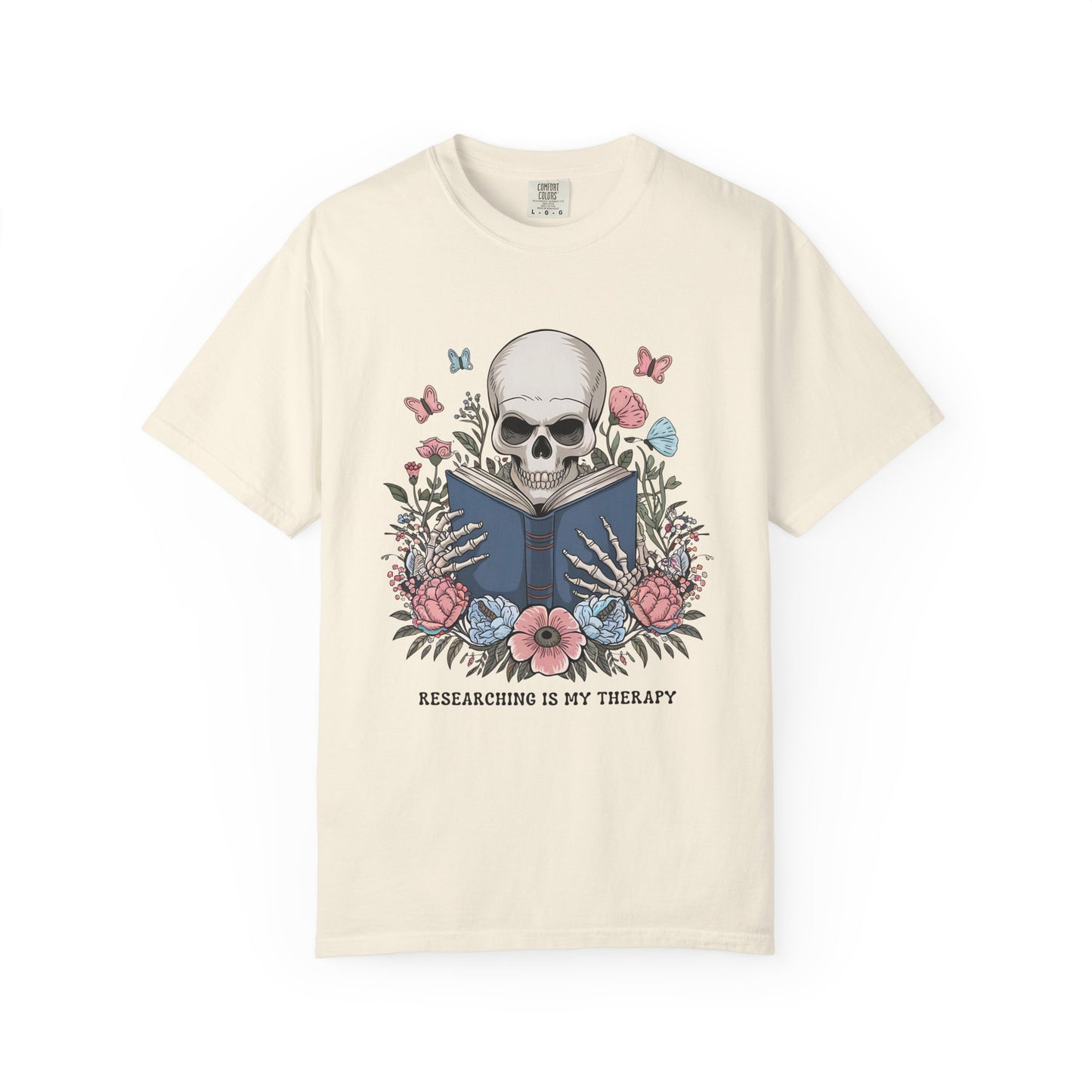 Researching is My Therapy Vintage Skeleton T-Shirt
