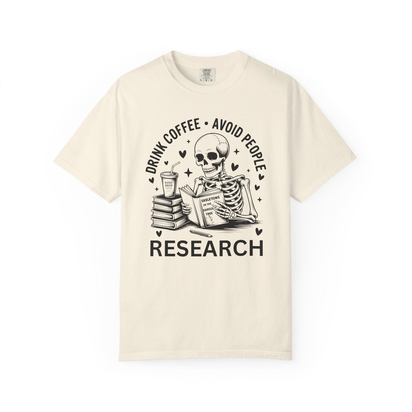 Bone Brew Coffee Research Halloween Genealogy T-Shirt