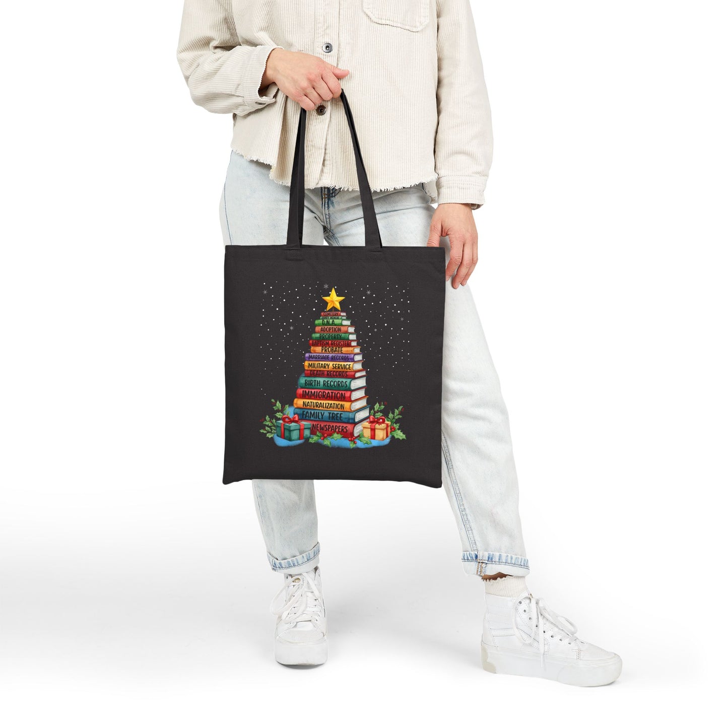 Genealogy Book Tree Tote Bag