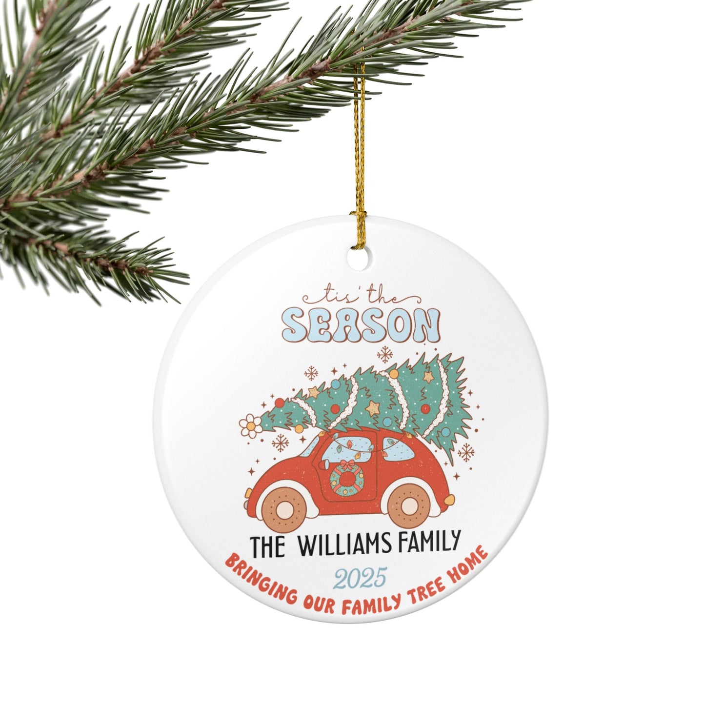 Personalized Family Tree Christmas Ornament
