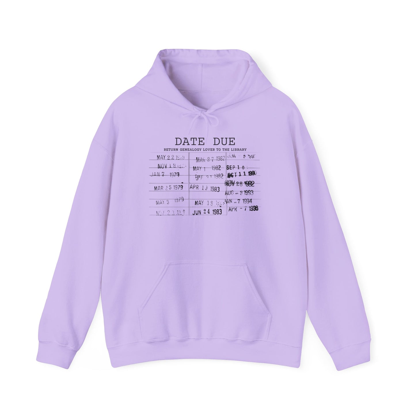 Date Due Genealogy Hoodie