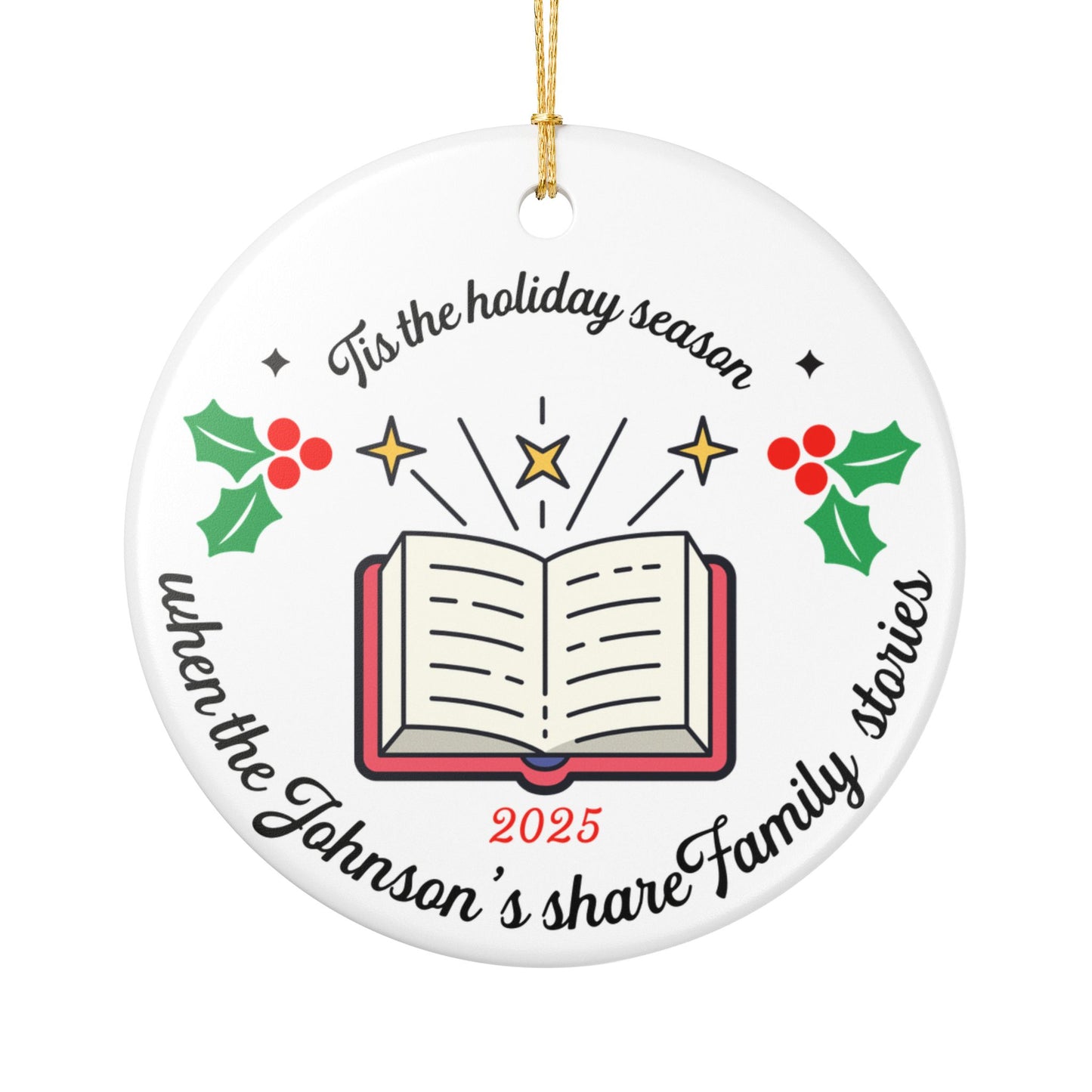 Personalized Christmas Season Story Ornament